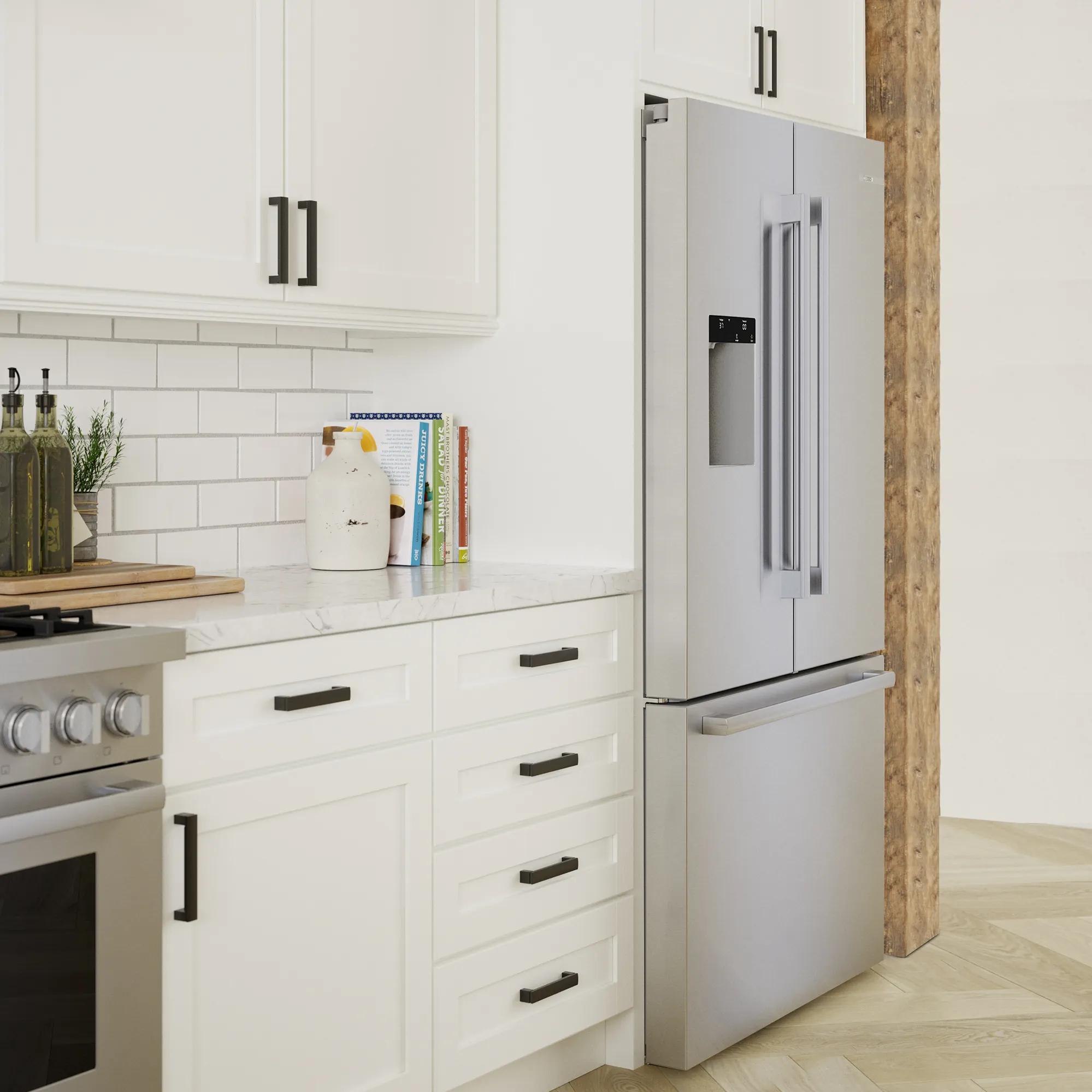 Bosch 36-inch, 21.6 cu. ft. Counter-Depth French 3-Door Refrigerator with Water and Ice Dispensing System B36CD52SNS IMAGE 17