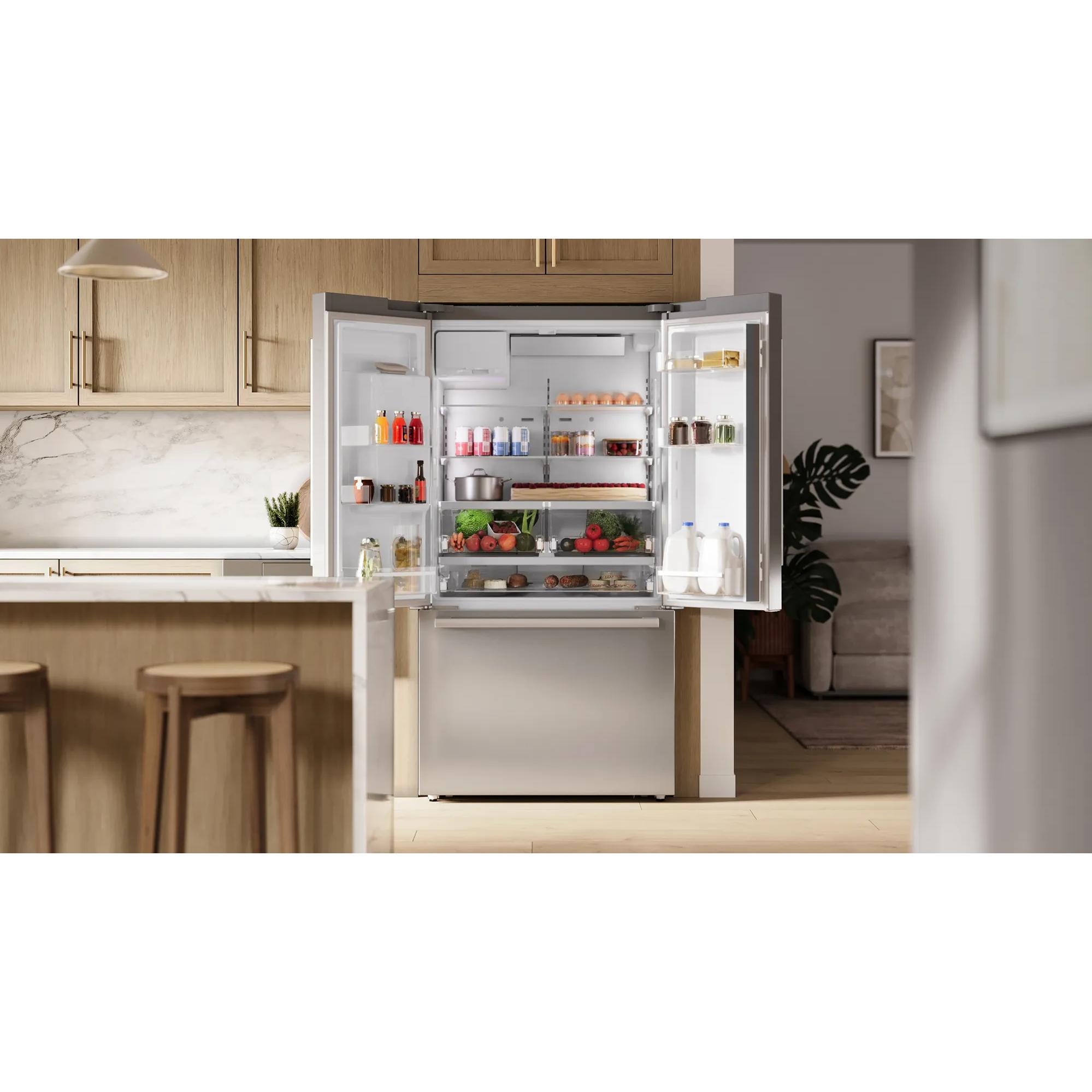 Bosch 36-inch, 21.6 cu. ft. Counter-Depth French 3-Door Refrigerator with Water and Ice Dispensing System B36CD52SNS IMAGE 18