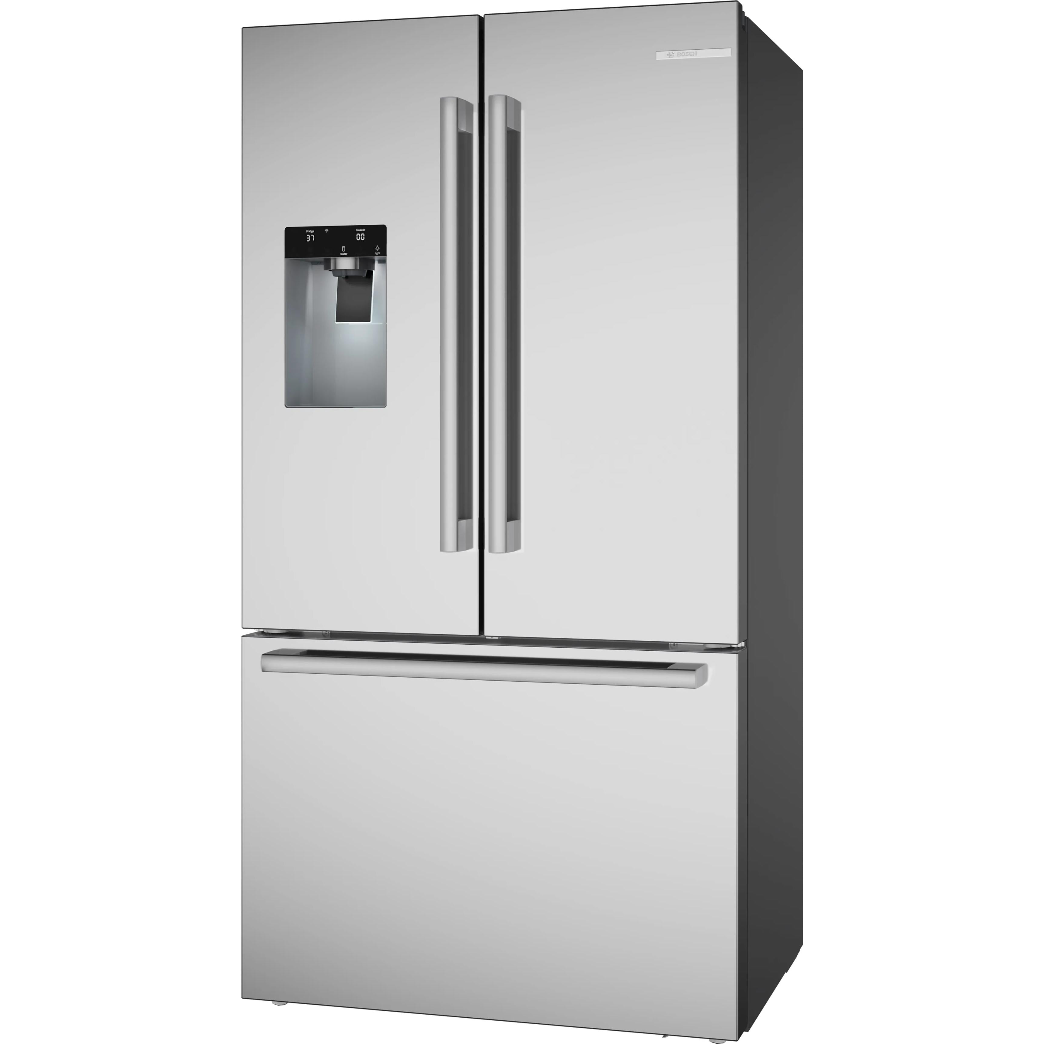 Bosch 36-inch, 21.6 cu. ft. Counter-Depth French 3-Door Refrigerator with Water and Ice Dispensing System B36CD52SNS IMAGE 3