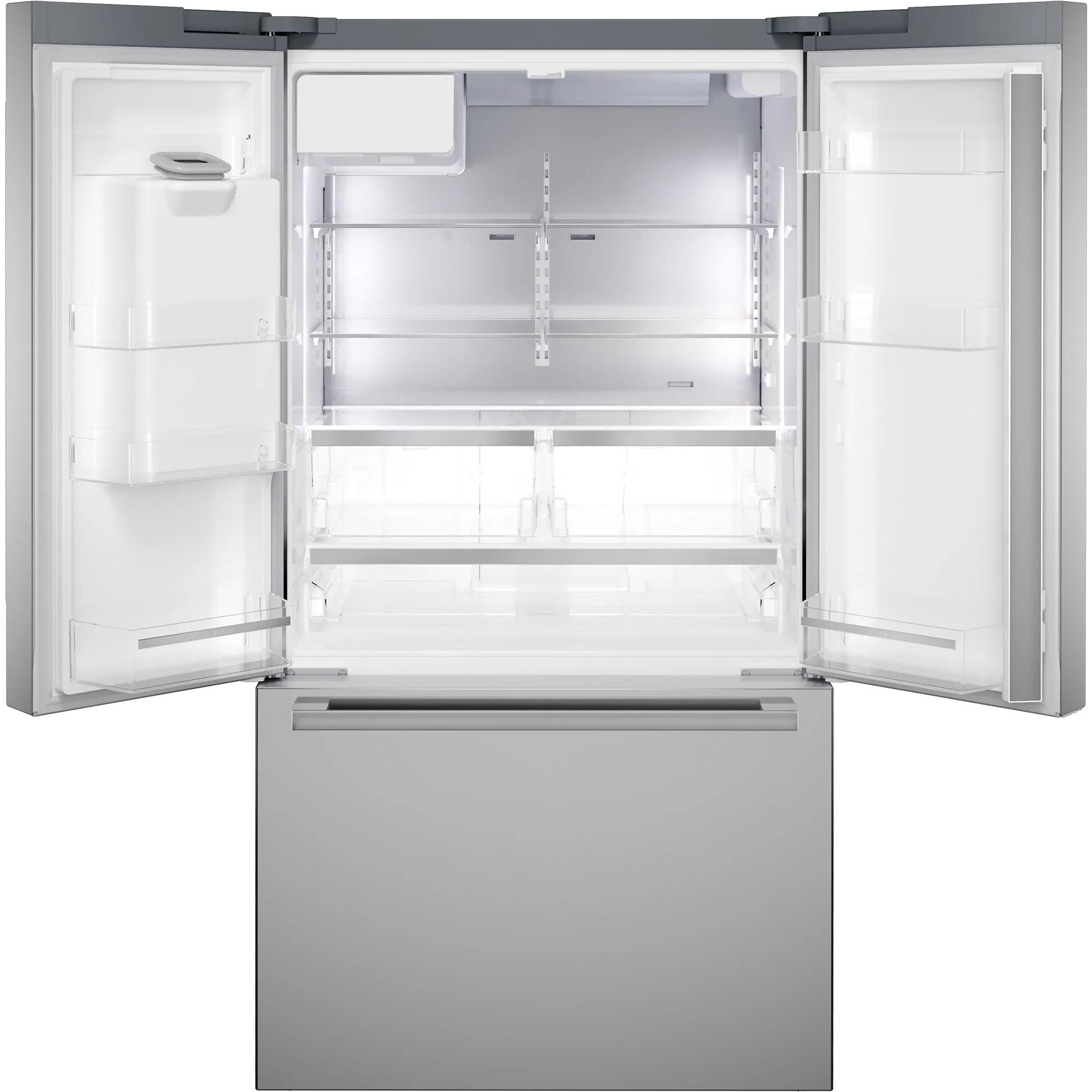 Bosch 36-inch, 21.6 cu. ft. Counter-Depth French 3-Door Refrigerator with Water and Ice Dispensing System B36CD52SNS IMAGE 4
