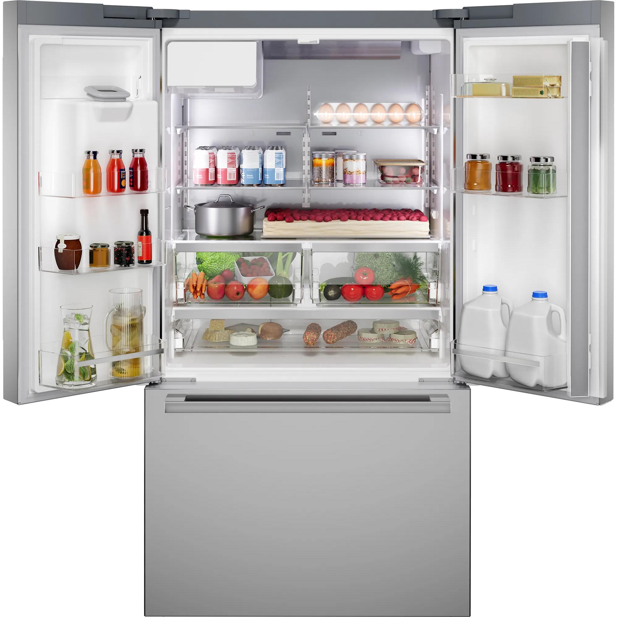 Bosch 36-inch, 21.6 cu. ft. Counter-Depth French 3-Door Refrigerator with Water and Ice Dispensing System B36CD52SNS IMAGE 5