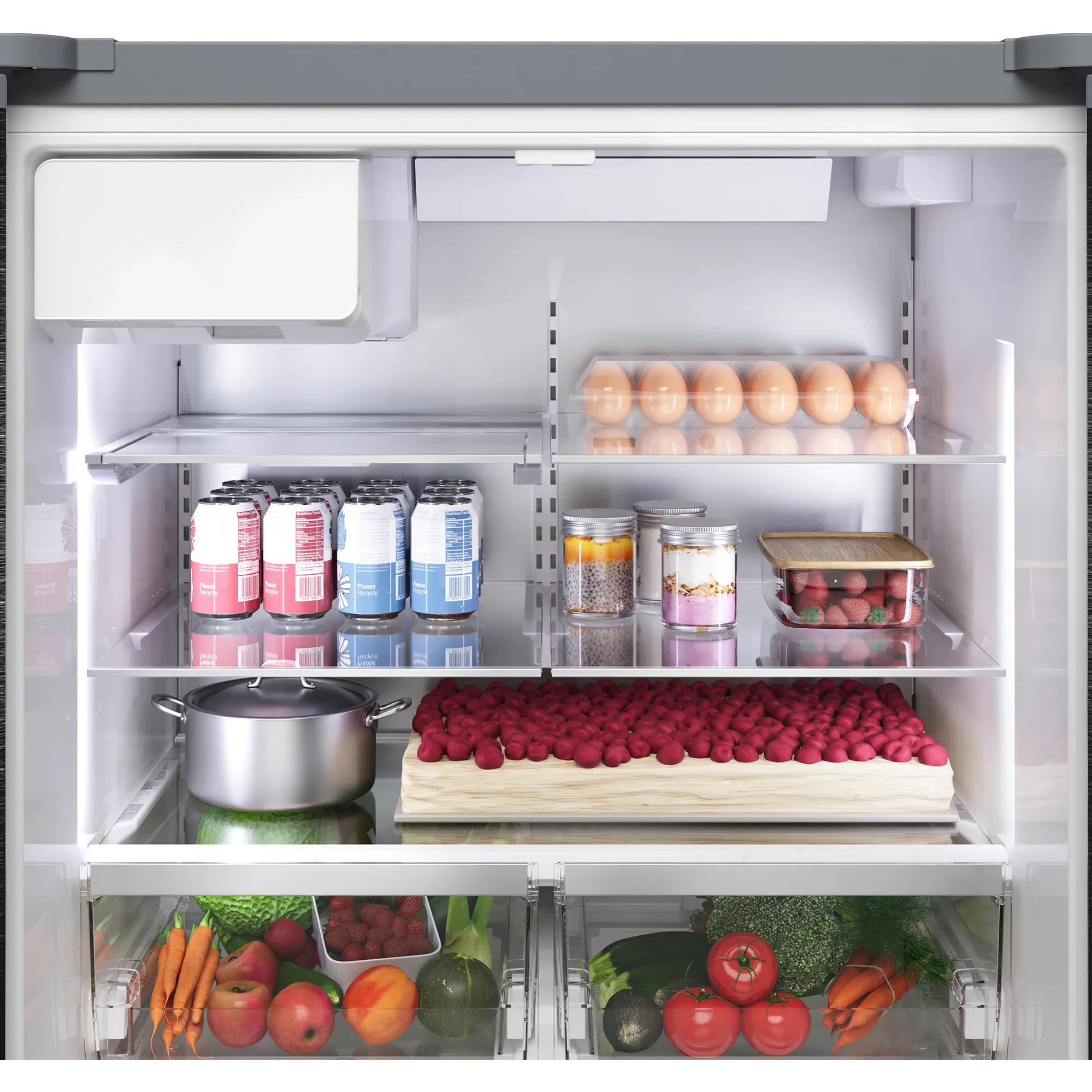 Bosch 36-inch, 21.6 cu. ft. Counter-Depth French 3-Door Refrigerator with Water and Ice Dispensing System B36CD52SNS IMAGE 9