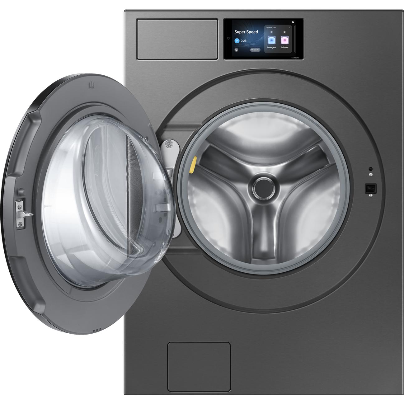 Samsung 6.1 Cu.Ft. F90 Series Bespoke AI Front Load Washer with AI Fabric Sensing WF90F53ADSA5 IMAGE 2