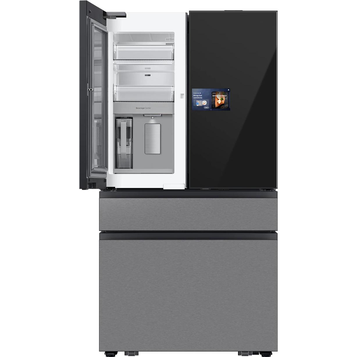 Samsung 36 Inch 23 Cu.Ft. Bespoke AI Counter Depth 4-Door French Door Refrigerator RF90F23BECRAA IMAGE 8