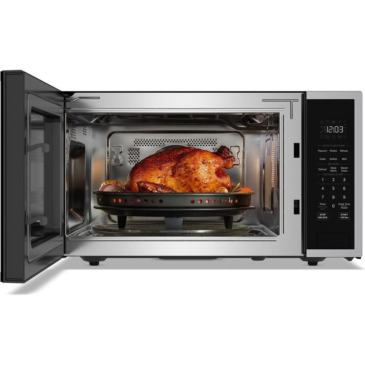 KitchenAid 22-inch, 1.5 cu. ft. Countertop Microwave Oven with Convection Technology KMCS522SPS IMAGE 2