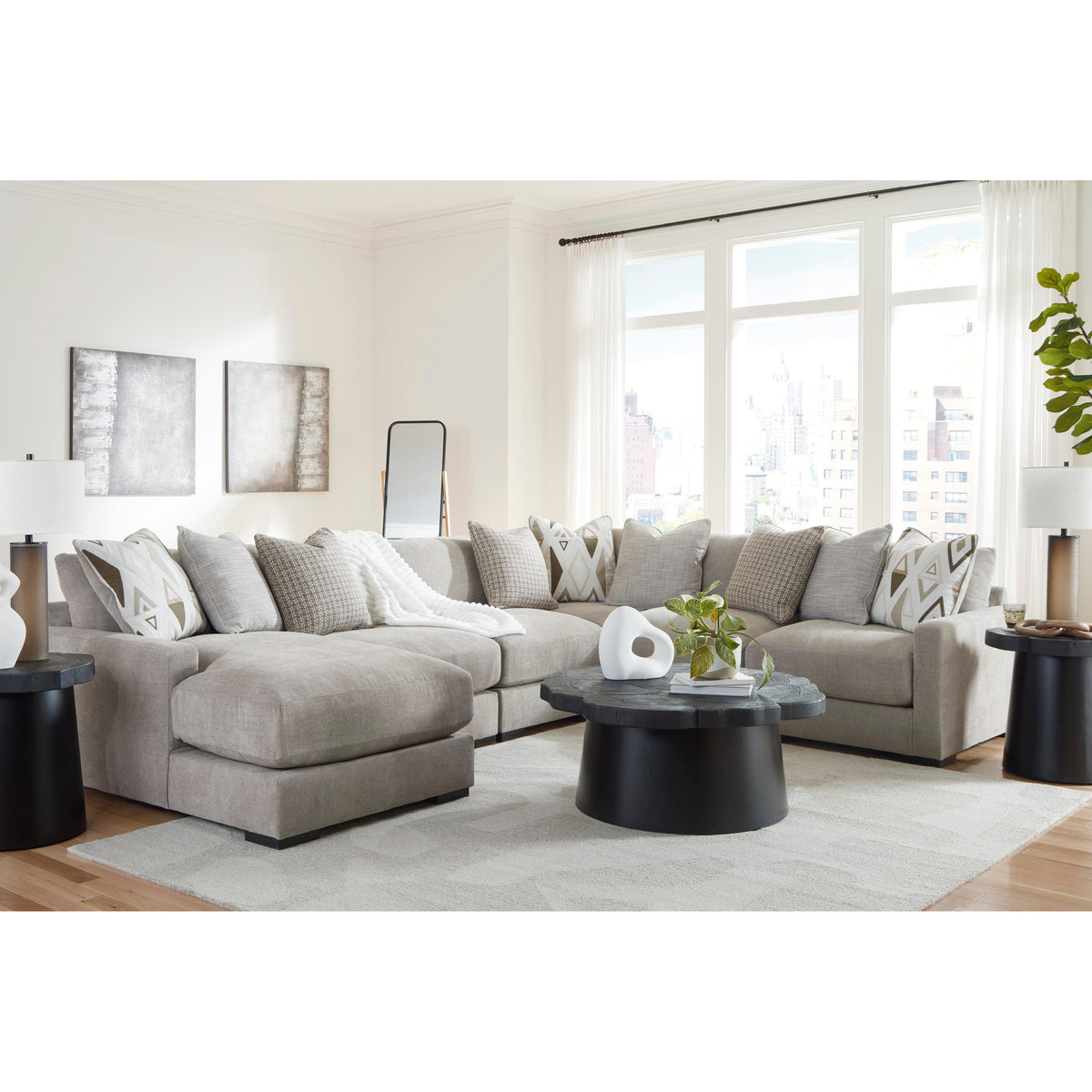 Benchcraft Aslan Court 20305S8 6 pc Sectional with Chaise IMAGE 3