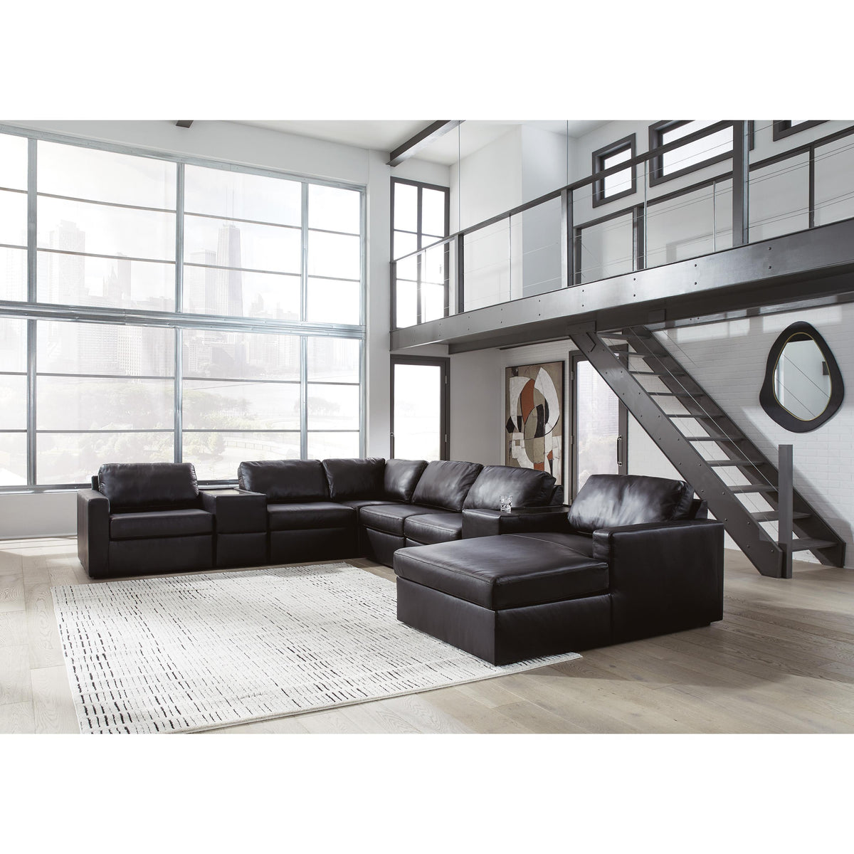 Signature Design by Ashley ModMax II 74305S42 8 pc Sectional with Chaise and Storage Consoles IMAGE 2