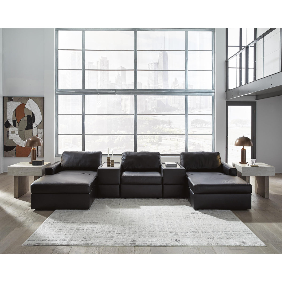 Signature Design by Ashley ModMax II 74305S44 5 pc Double Chaise Sectional with Storage Consoles IMAGE 1