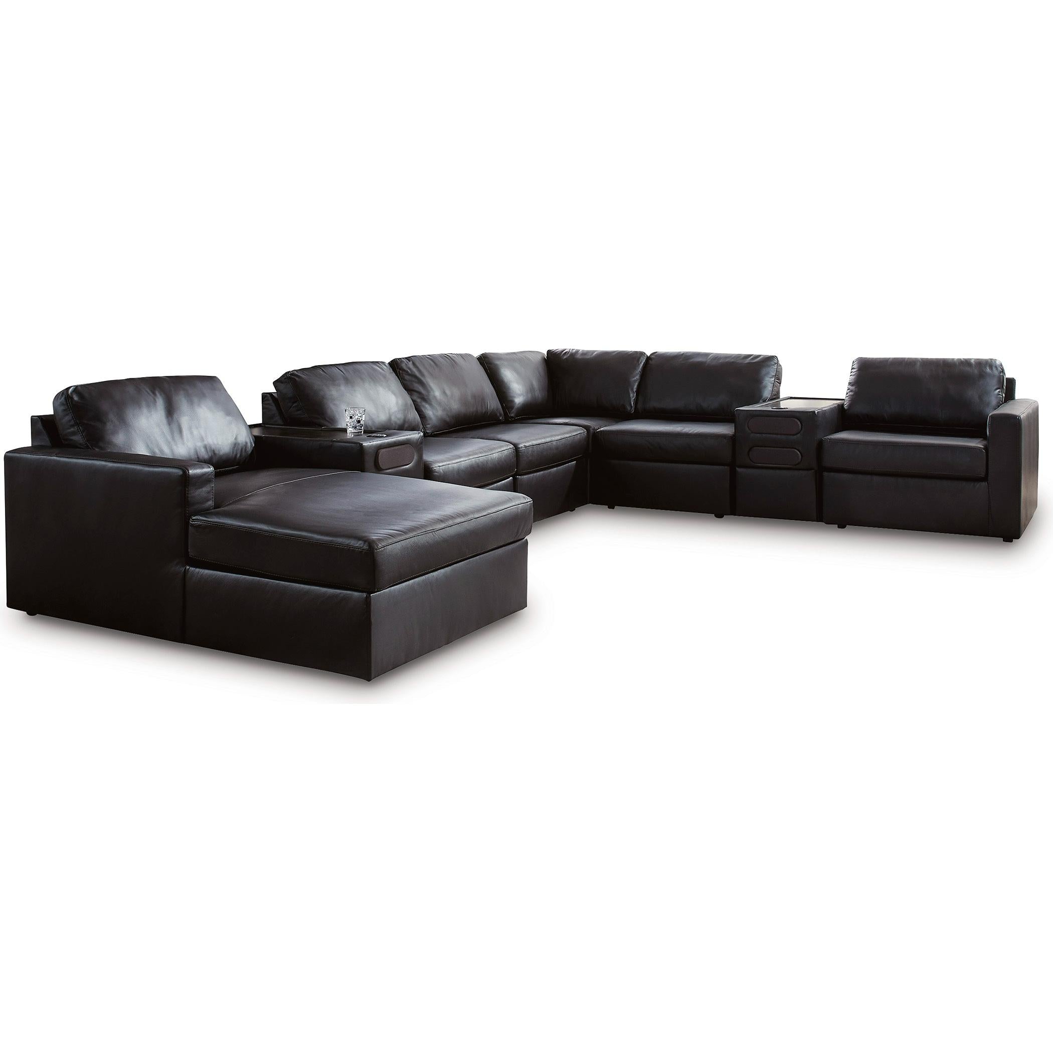 Signature Design by Ashley ModMax II 74305S47 8 pc Sectional with Chaise and Audio Consoles IMAGE 1