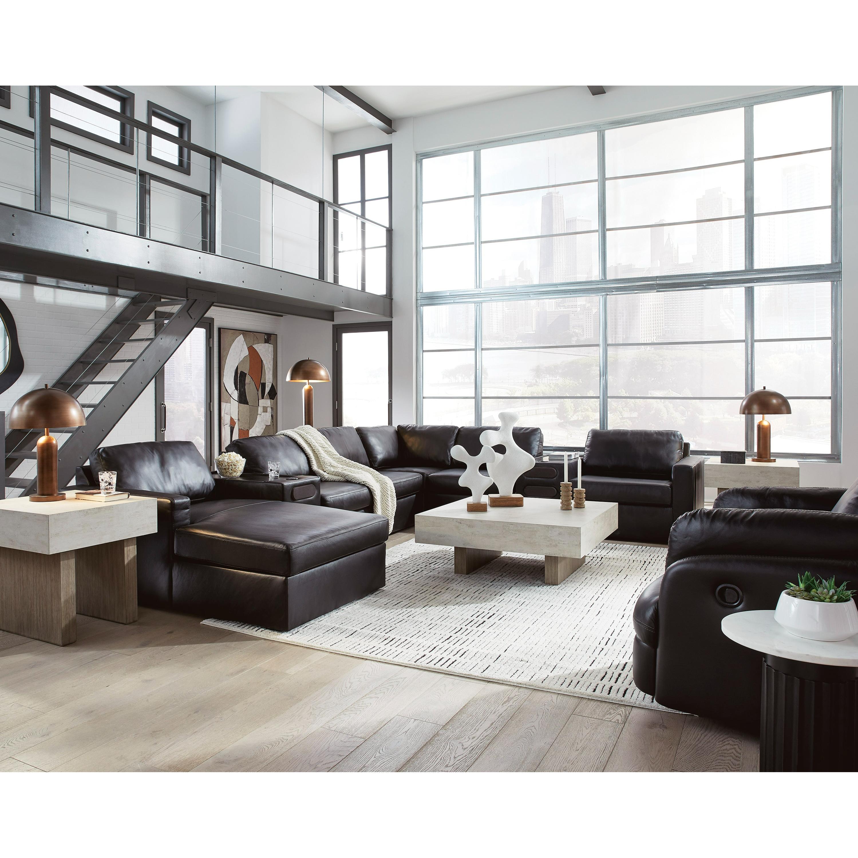 Signature Design by Ashley ModMax II 74305S47 8 pc Sectional with Chaise and Audio Consoles IMAGE 3