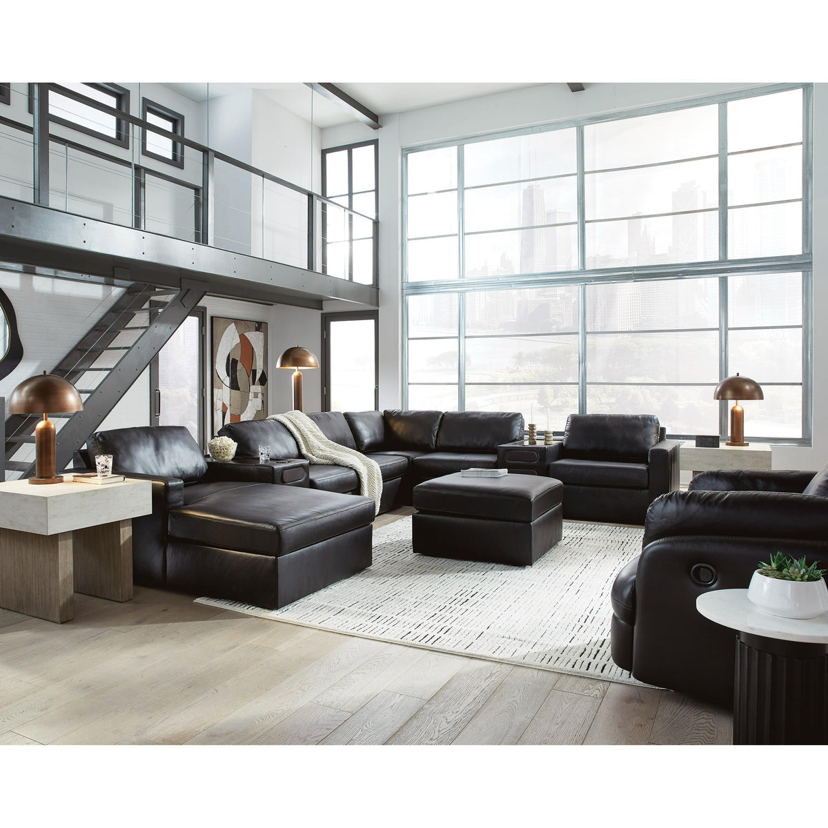 Signature Design by Ashley ModMax II 74305S47 8 pc Sectional with Chaise and Audio Consoles IMAGE 4