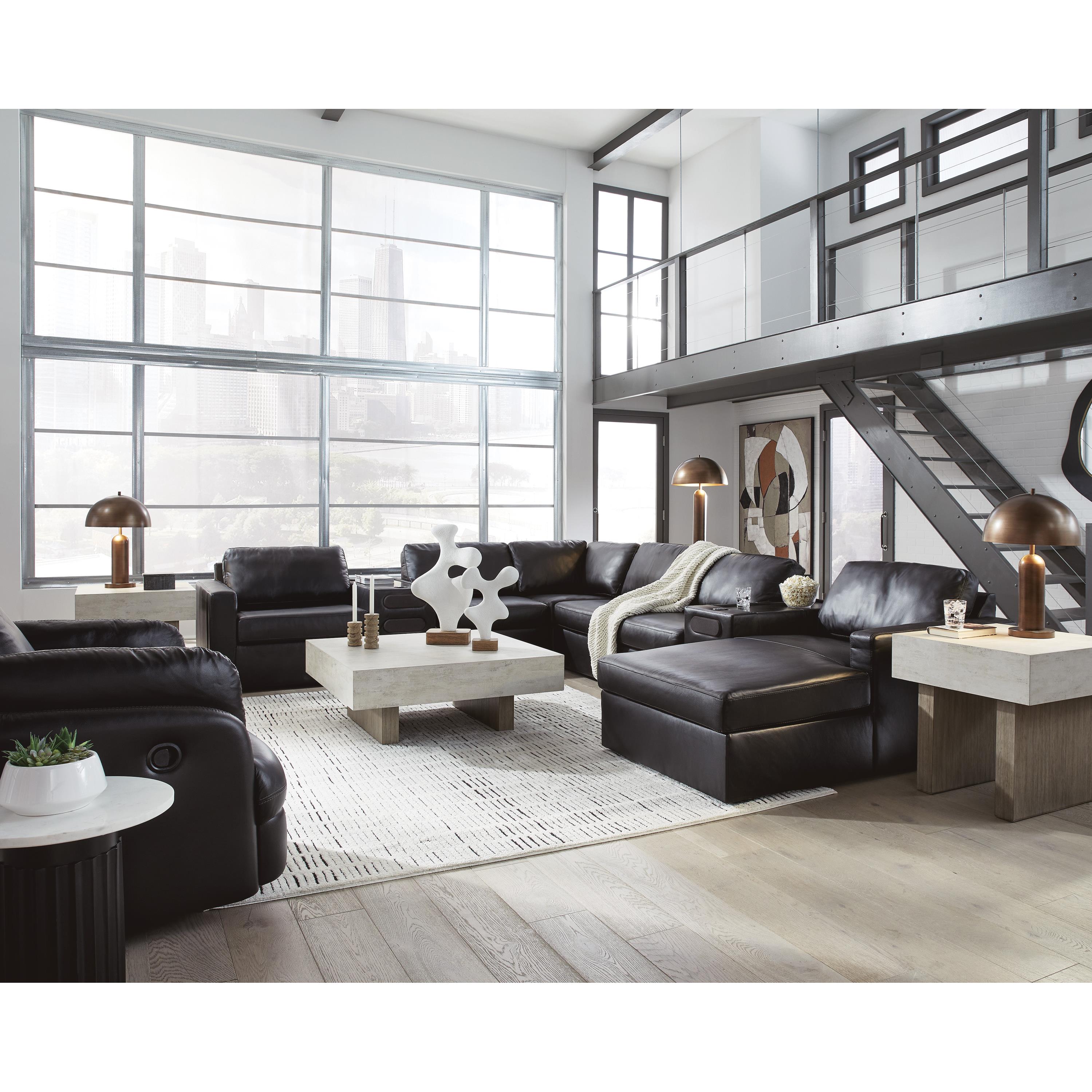 Signature Design by Ashley ModMax II 74305S48 8 pc Sectional with Chaise and Audio Consoles IMAGE 3
