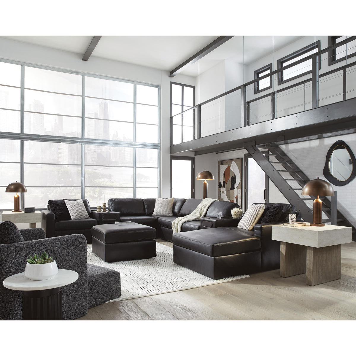 Signature Design by Ashley ModMax II 74305S48 8 pc Sectional with Chaise and Audio Consoles IMAGE 6