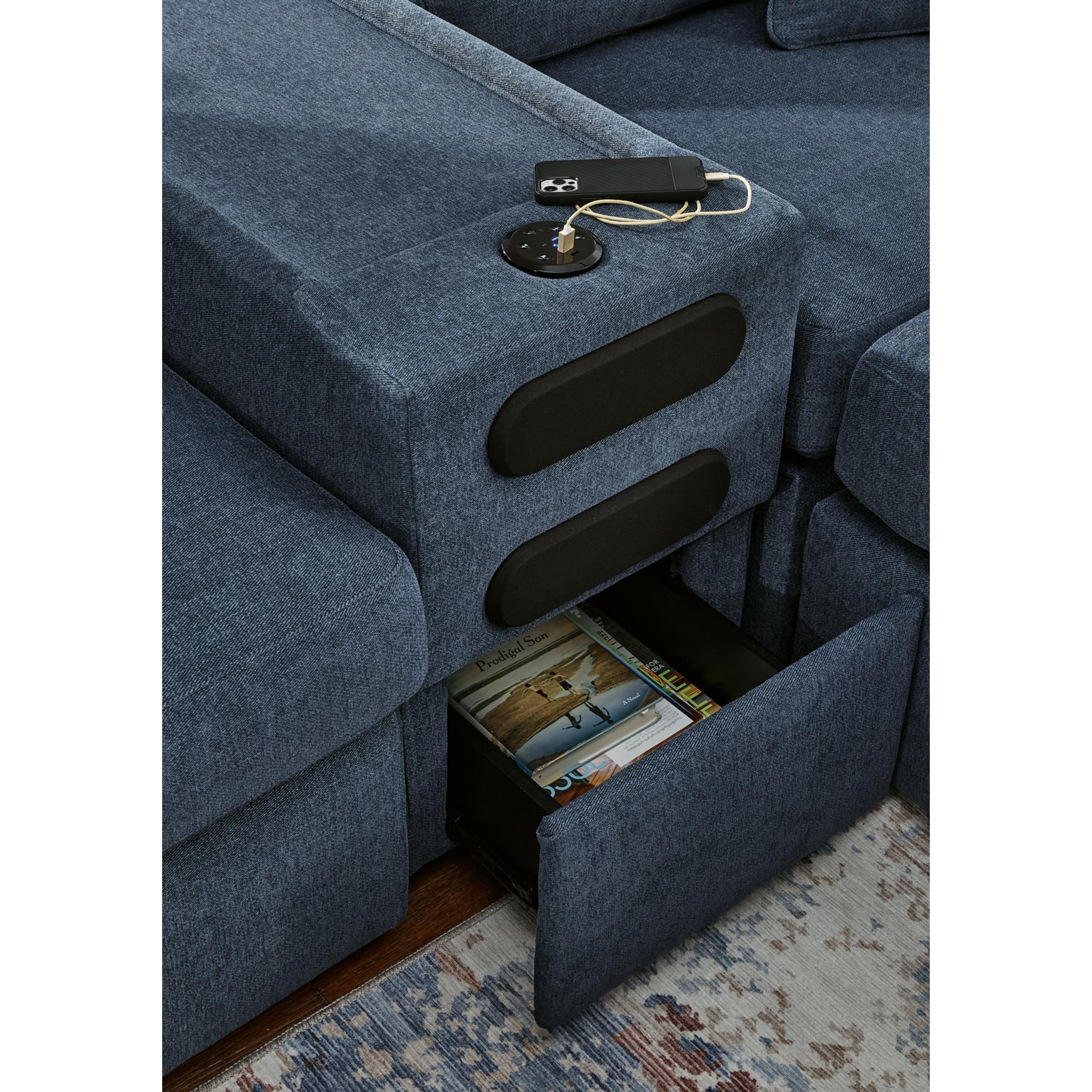 Signature Design by Ashley Modmax 92121S75 7 pc Sectional with Audio Console IMAGE 2
