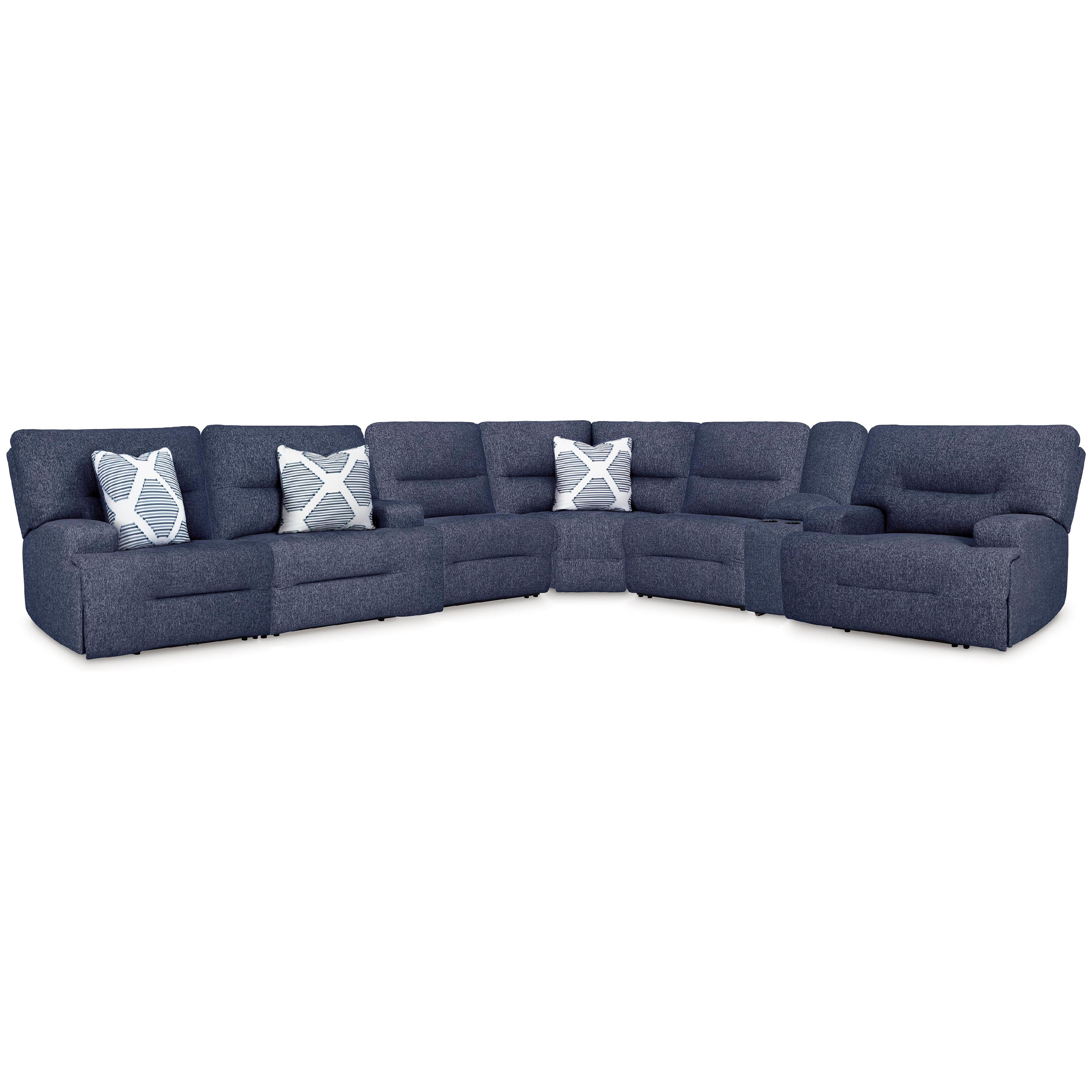 Signature Design by Ashley Acklen Place 93607S8 7 pc Power Reclining Sectional IMAGE 1