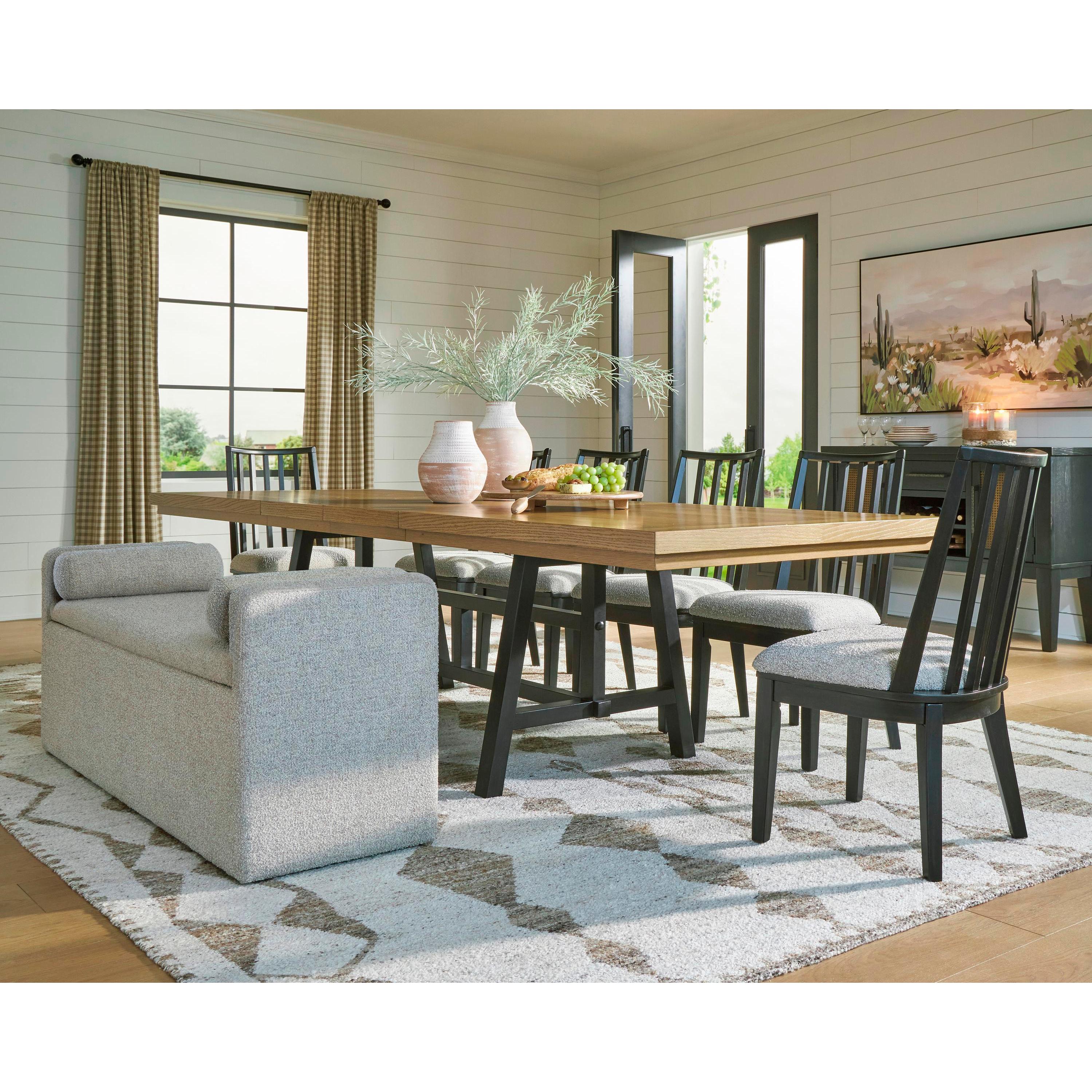 Signature Design by Ashley Galliden D841-00 Large Upholstered Dining Room Bench IMAGE 9