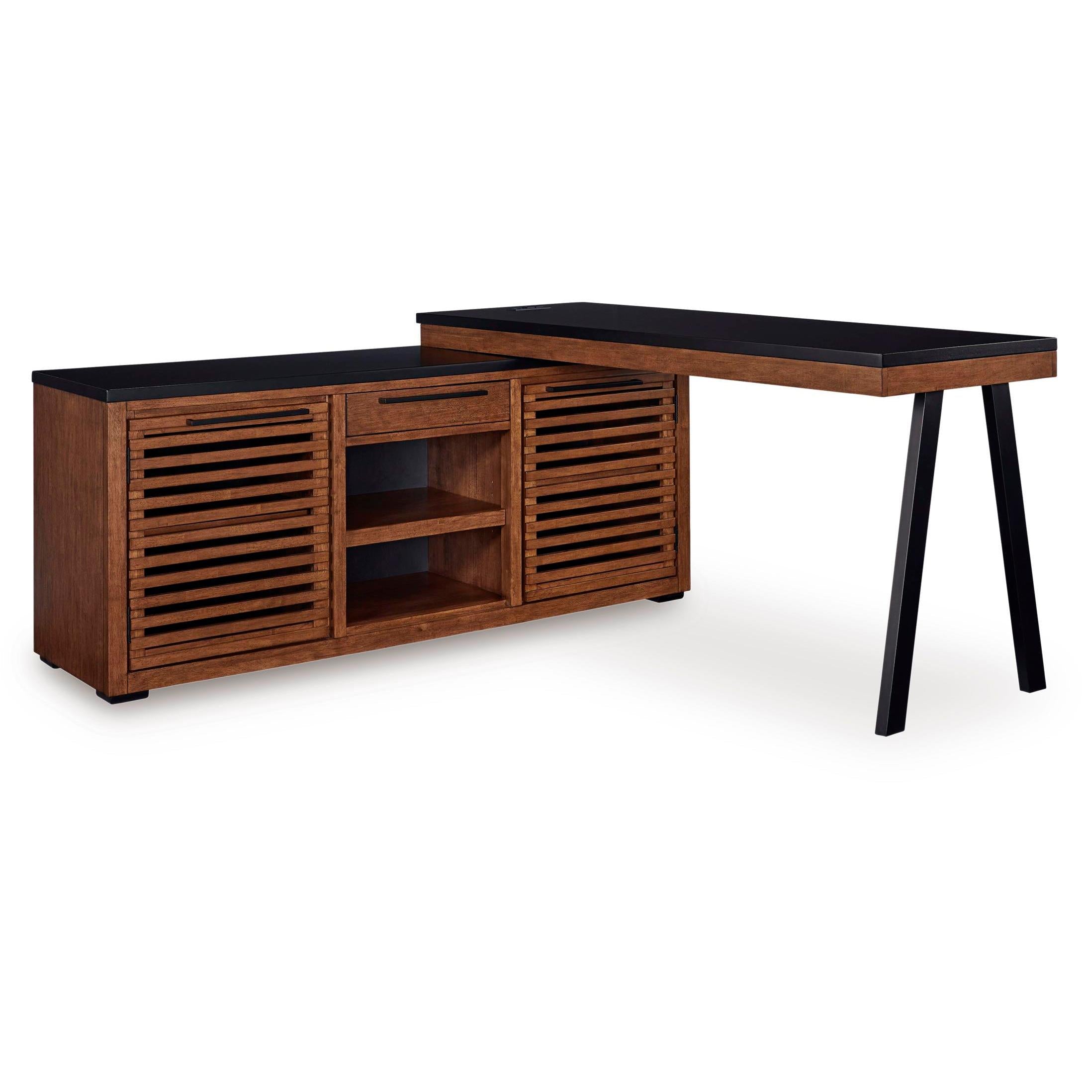 Signature Design by Ashley Kallari H737H1 Credenza with Desk Return IMAGE 1