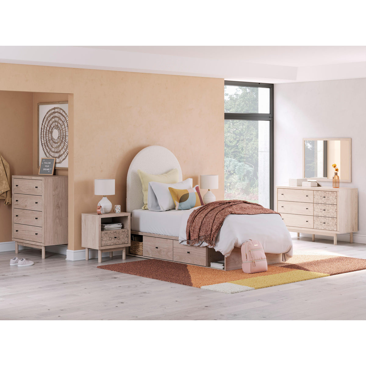 Signature Design by Ashley Arloster PCB1566B4 Twin Upholstered Panel Bed with Storage IMAGE 10
