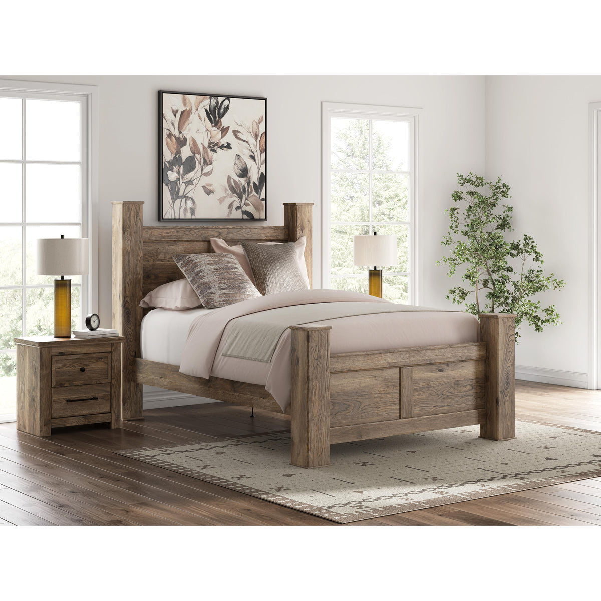 Signature Design by Ashley Rusticott PCB2260B4 Queen Poster Bed IMAGE 6