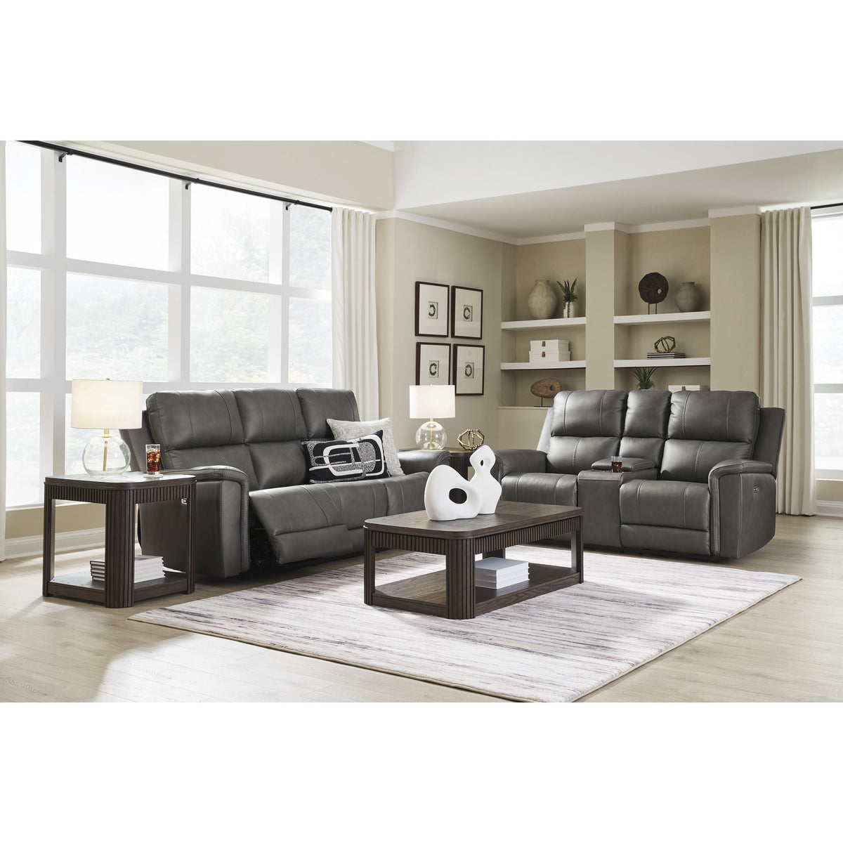 Signature Design by Ashley Bleckley PCU1200018 Power Reclining Loveseat with Console and Adjustable Headrest IMAGE 10