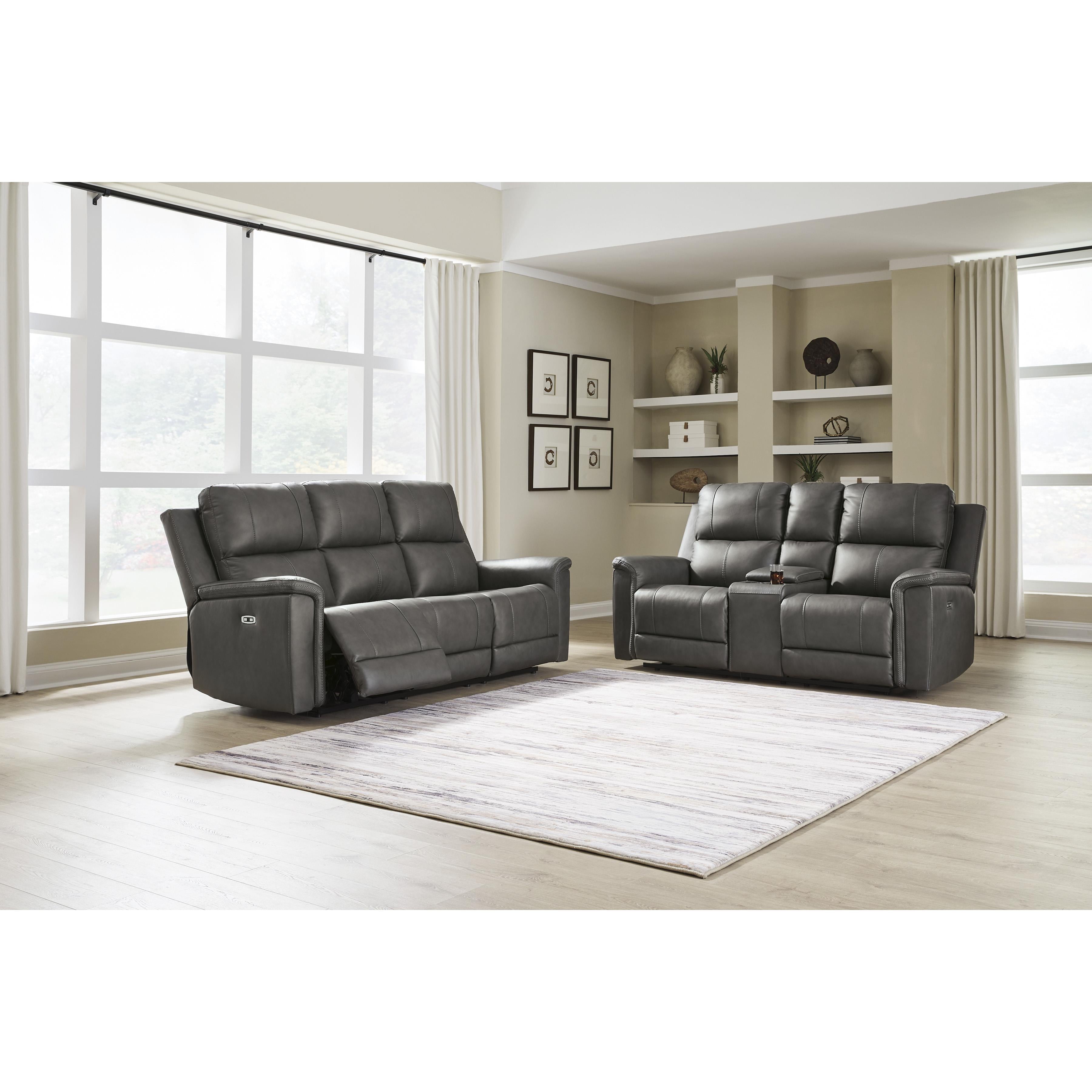Signature Design by Ashley Bleckley PCU1200018 Power Reclining Loveseat with Console and Adjustable Headrest IMAGE 8