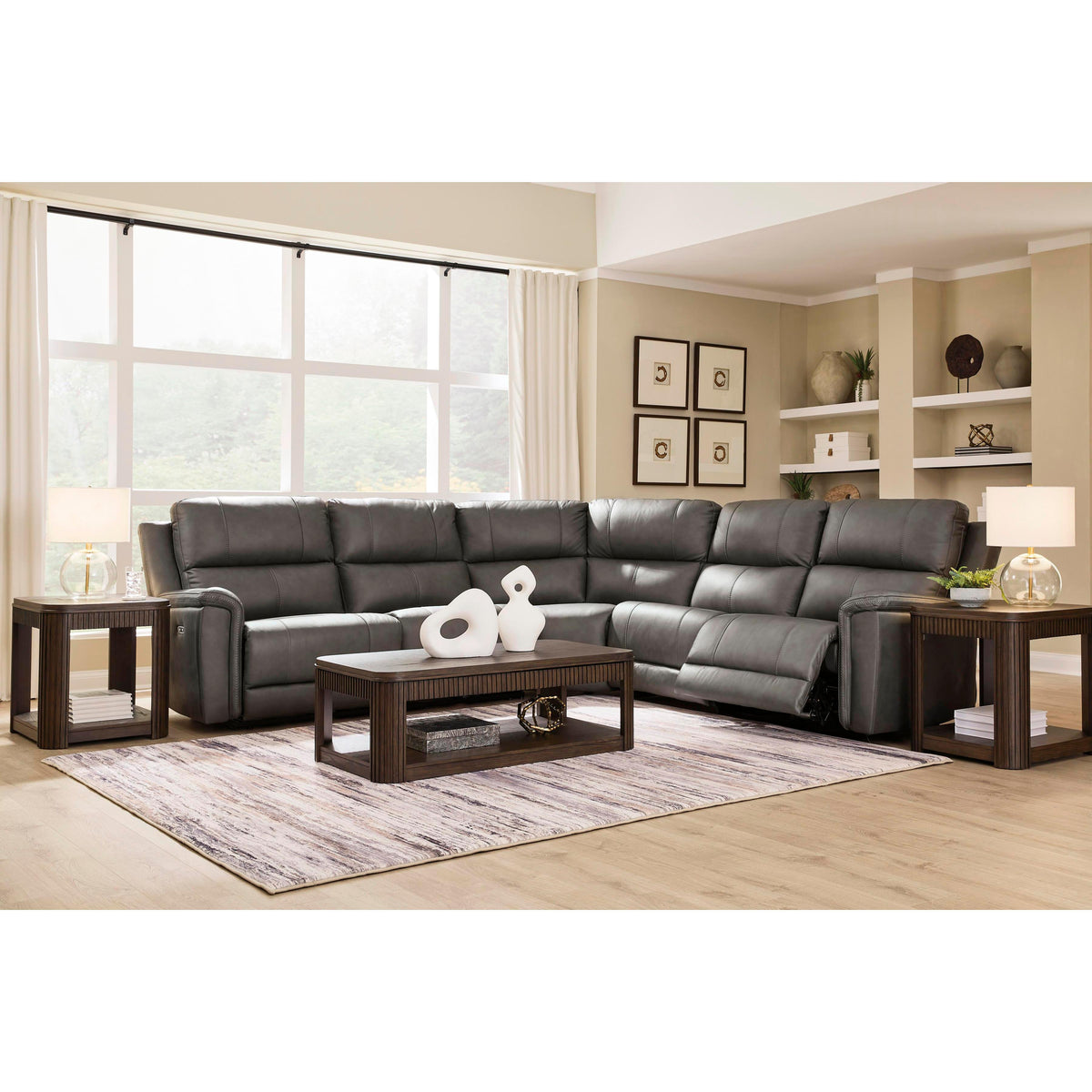 Signature Design by Ashley Bleckley PCU12000S4 5 pc Power Reclining Sectional IMAGE 3