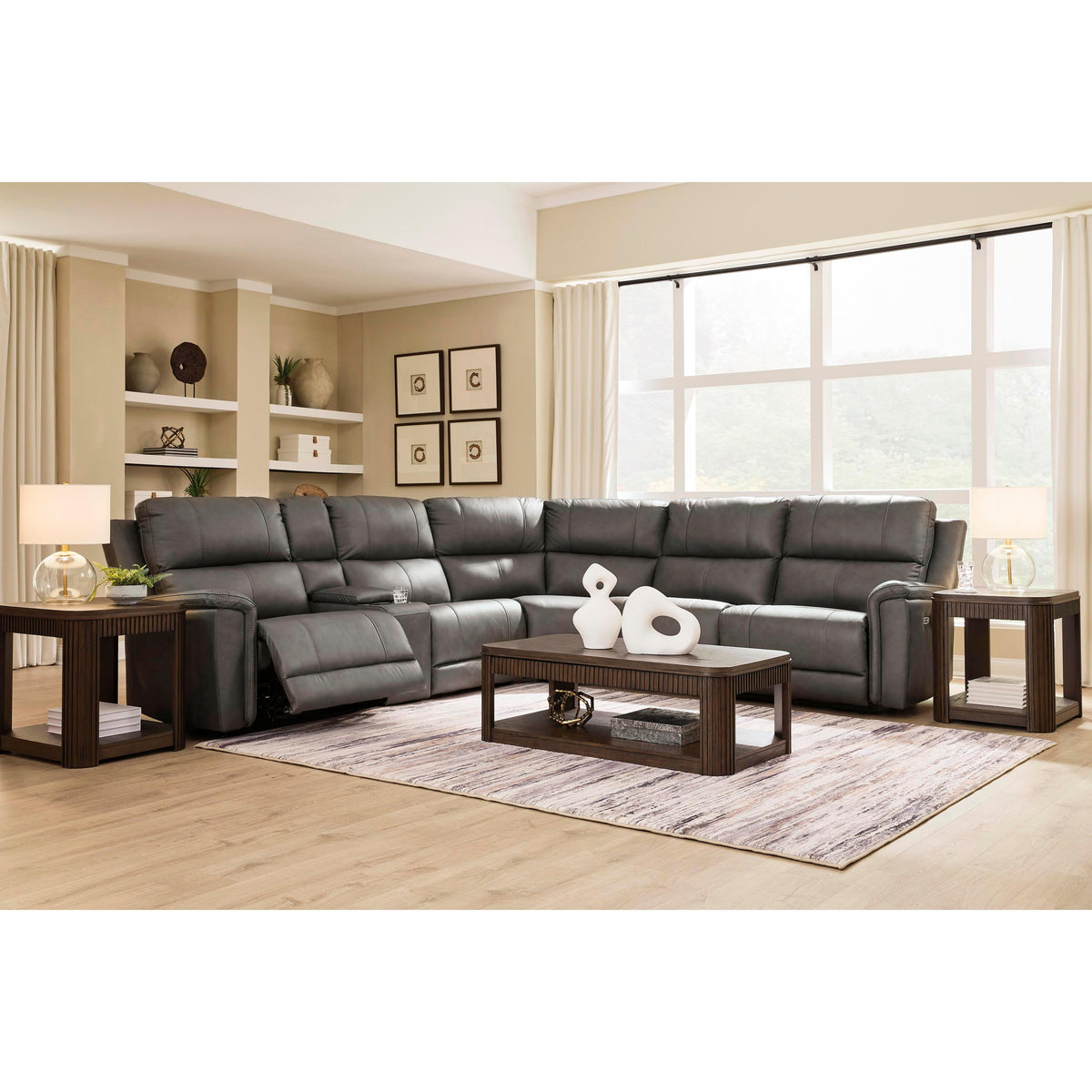 Signature Design by Ashley Bleckley PCU12000S5 6 pc Power Reclining Sectional IMAGE 3