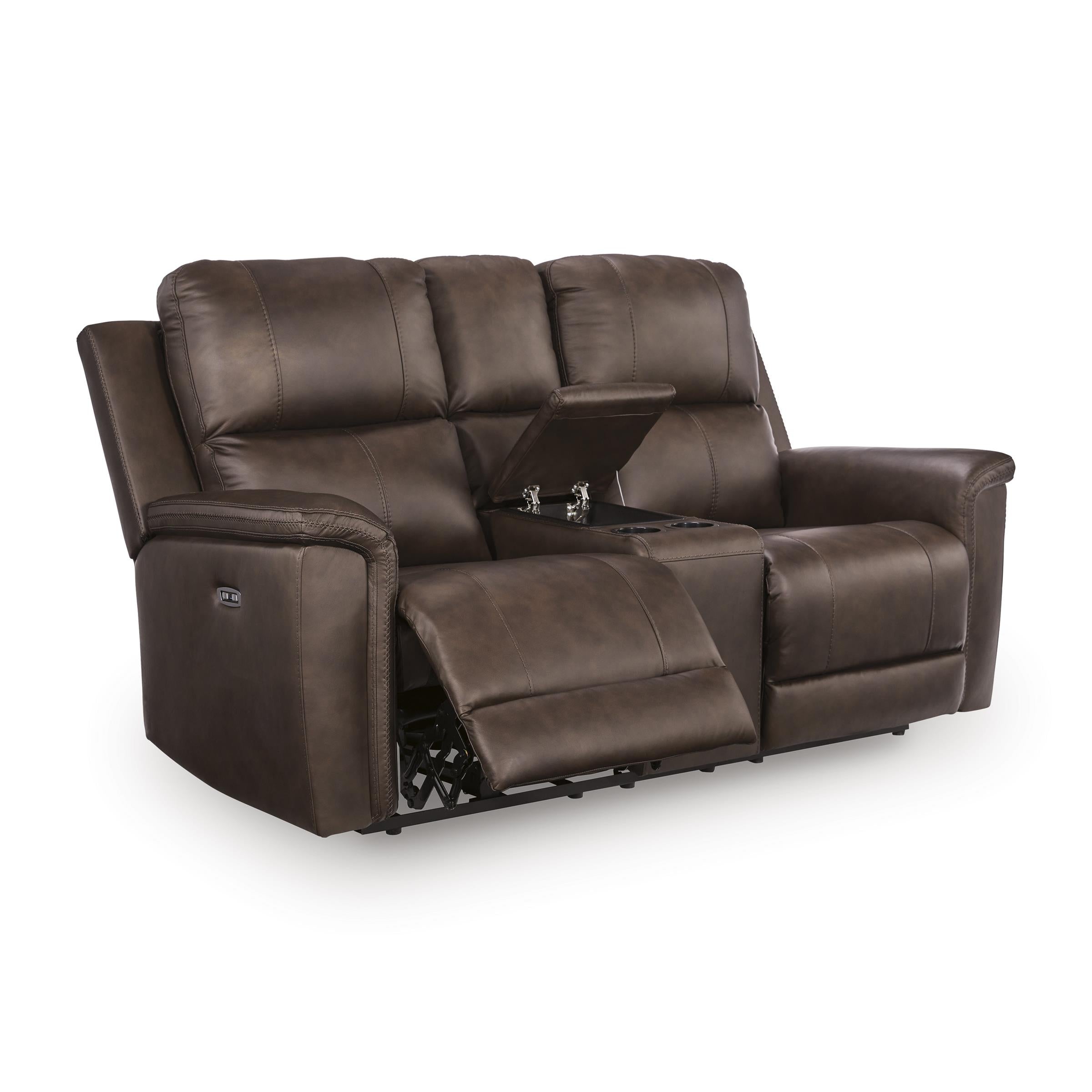 Signature Design by Ashley Bleckley PCU1200118 Power Reclining Loveseat with Console and Adjustable Headrest IMAGE 1