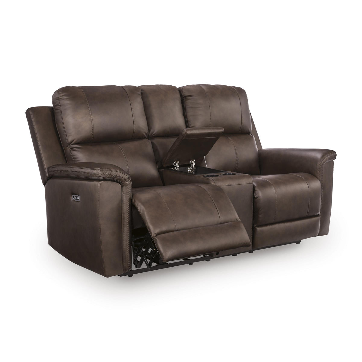 Signature Design by Ashley Bleckley PCU1200118 Power Reclining Loveseat with Console and Adjustable Headrest IMAGE 1