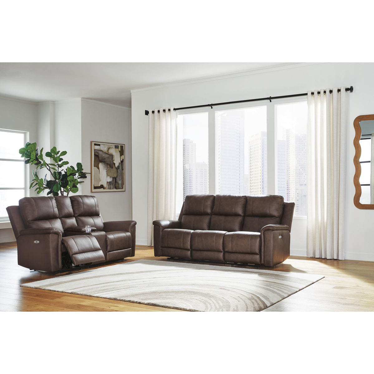 Signature Design by Ashley Bleckley PCU1200118 Power Reclining Loveseat with Console and Adjustable Headrest IMAGE 8