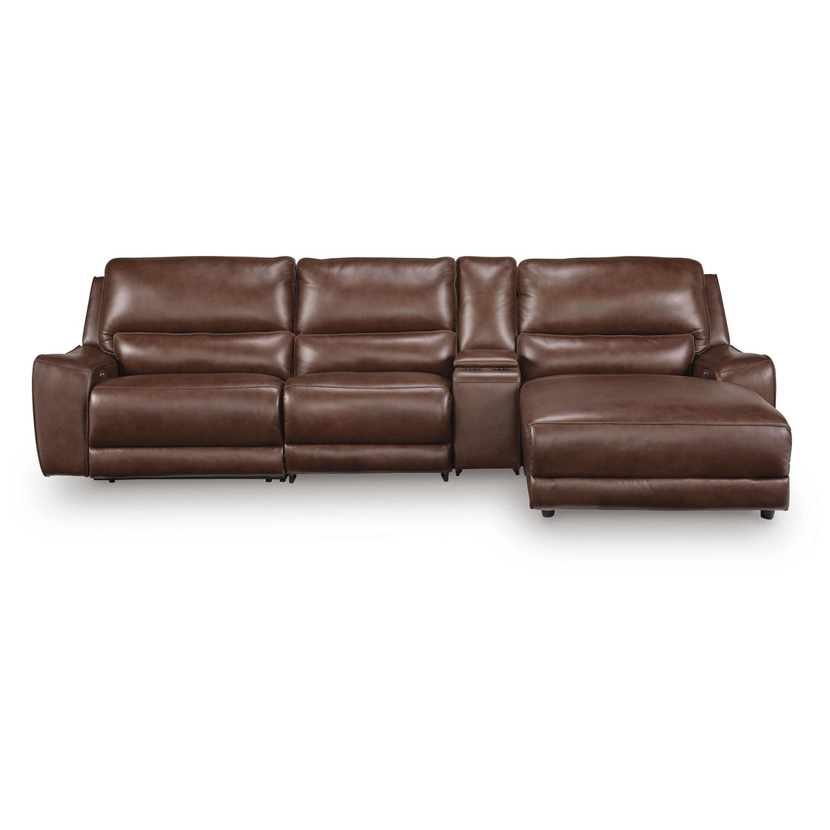 Signature Design by Ashley DeepWakes PCU62607S26 4 pc Reclining Sectional with Chaise and Storage Console IMAGE 1