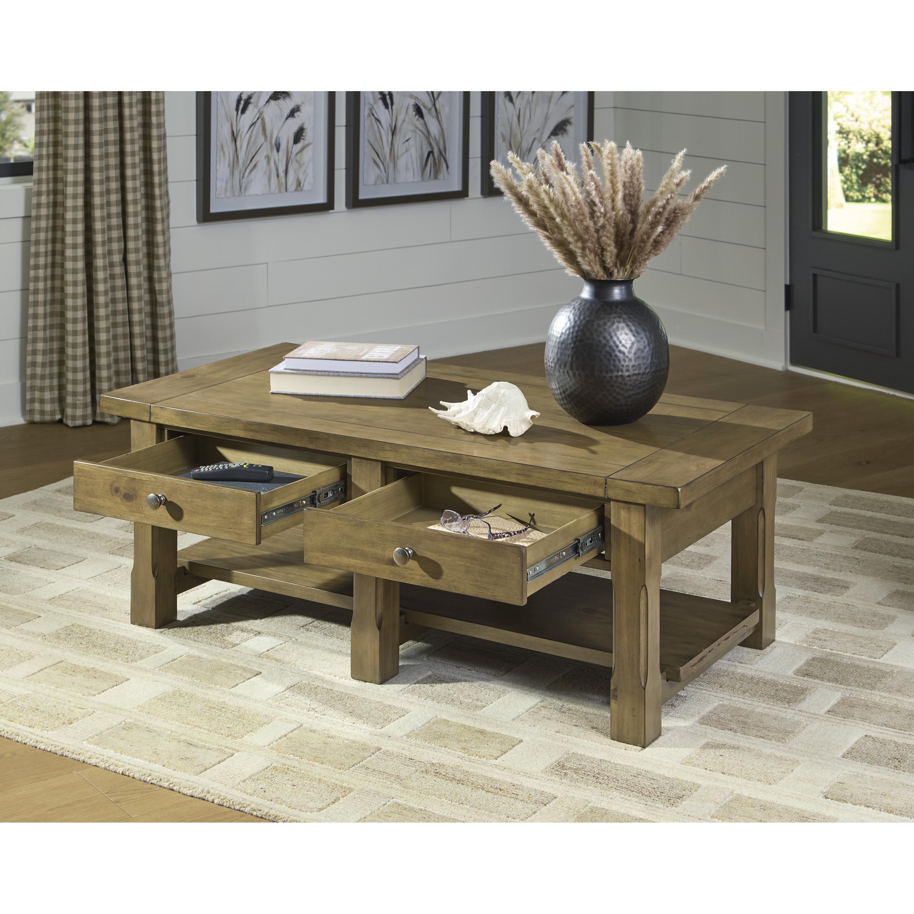 Signature Design by Ashley Vandenmore T539-1 Rectangular Cocktail Table IMAGE 6