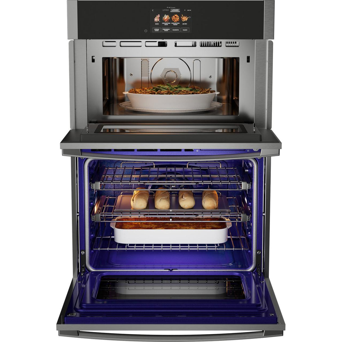 GE Profile 30-inch Combination Double Wall Oven with Advantium® Technology PT9900SWSS IMAGE 6