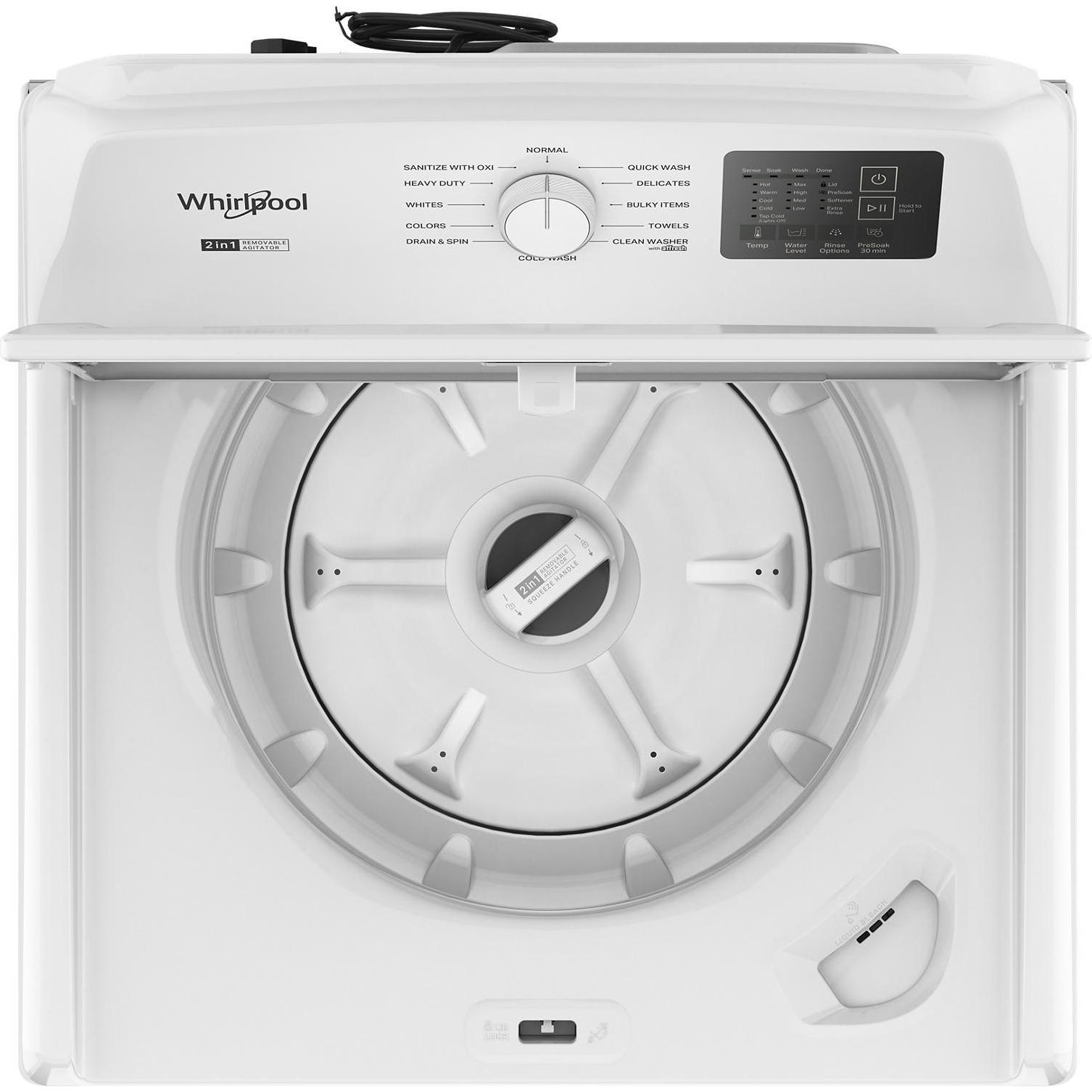 Whirlpool 4.8 Cu. Ft. Top Load Washer with 2-in-1 Removable Agitator WTW4107SW IMAGE 2