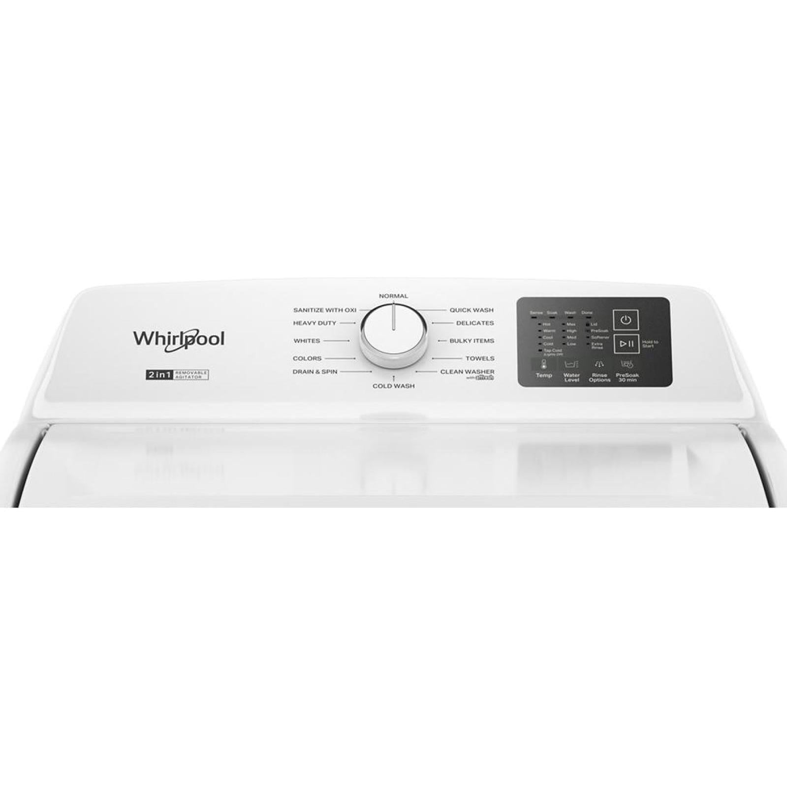 Whirlpool 4.8 Cu. Ft. Top Load Washer with 2-in-1 Removable Agitator WTW4107SW IMAGE 3