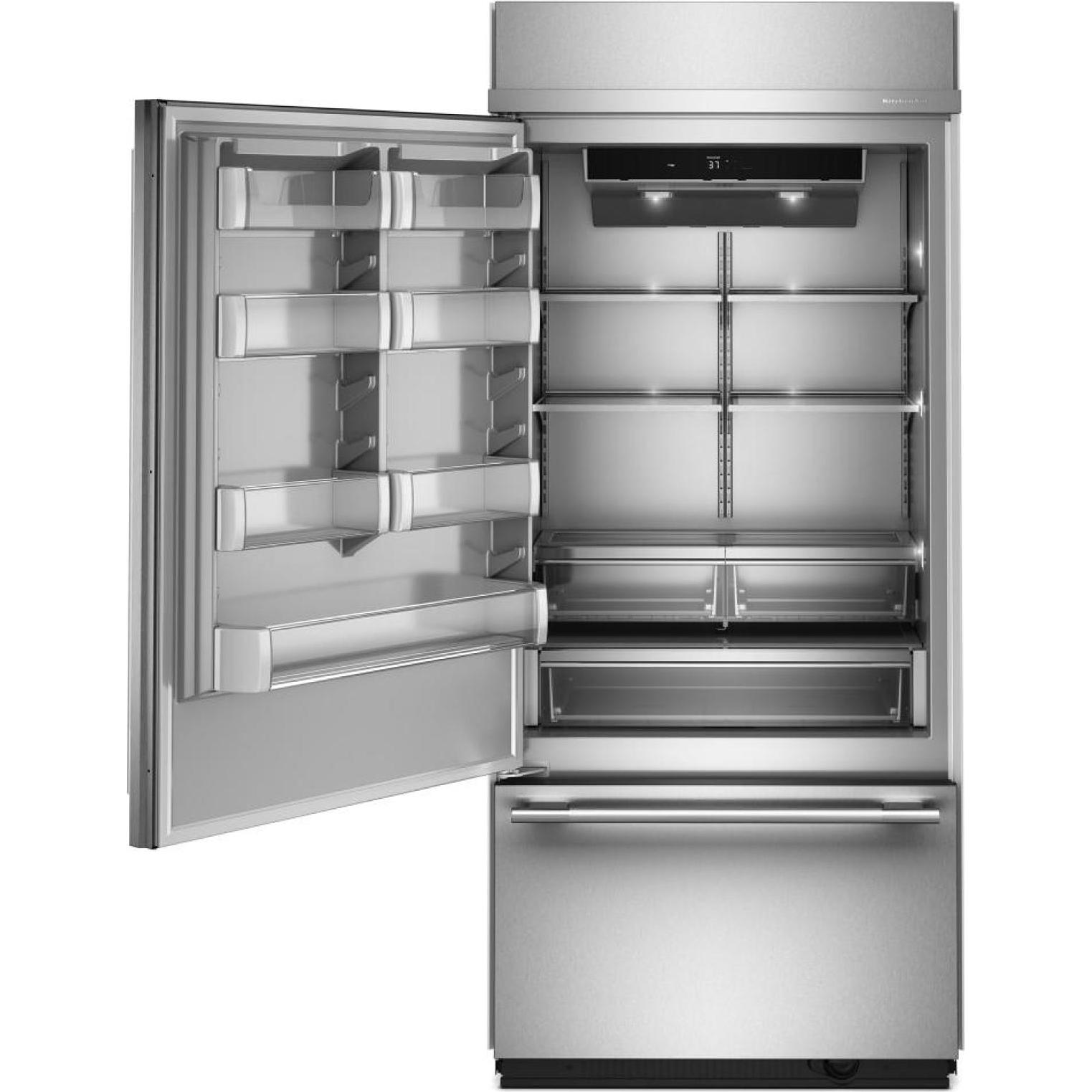 KitchenAid 36-inch, 20.8 cu. ft. Built-in Bottom Freezer Refrigerator KBBL336SPS IMAGE 2