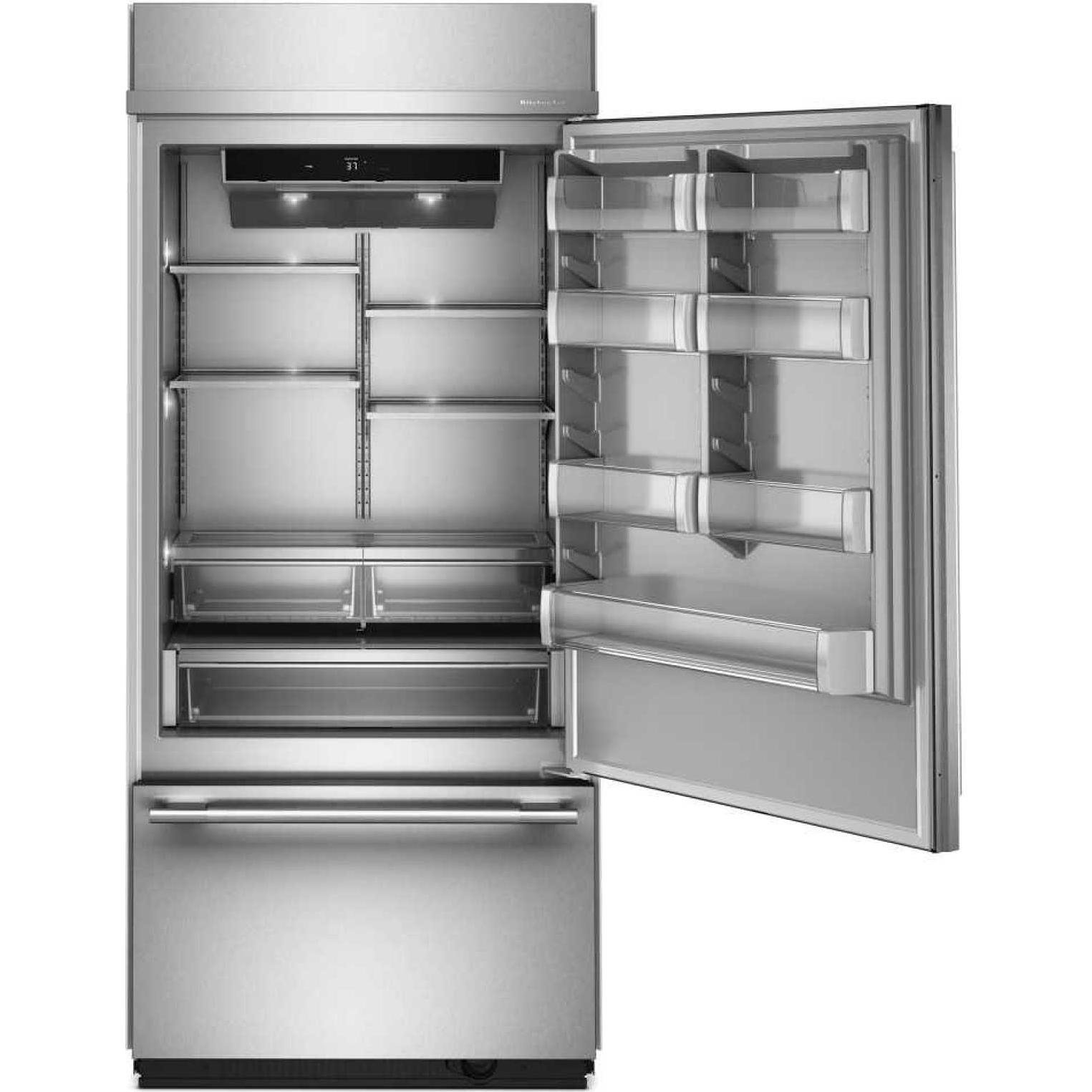 KitchenAid 36-inch, 20.8 cu. ft. Built-in Bottom Freezer Refrigerator KBBR336SPS IMAGE 2
