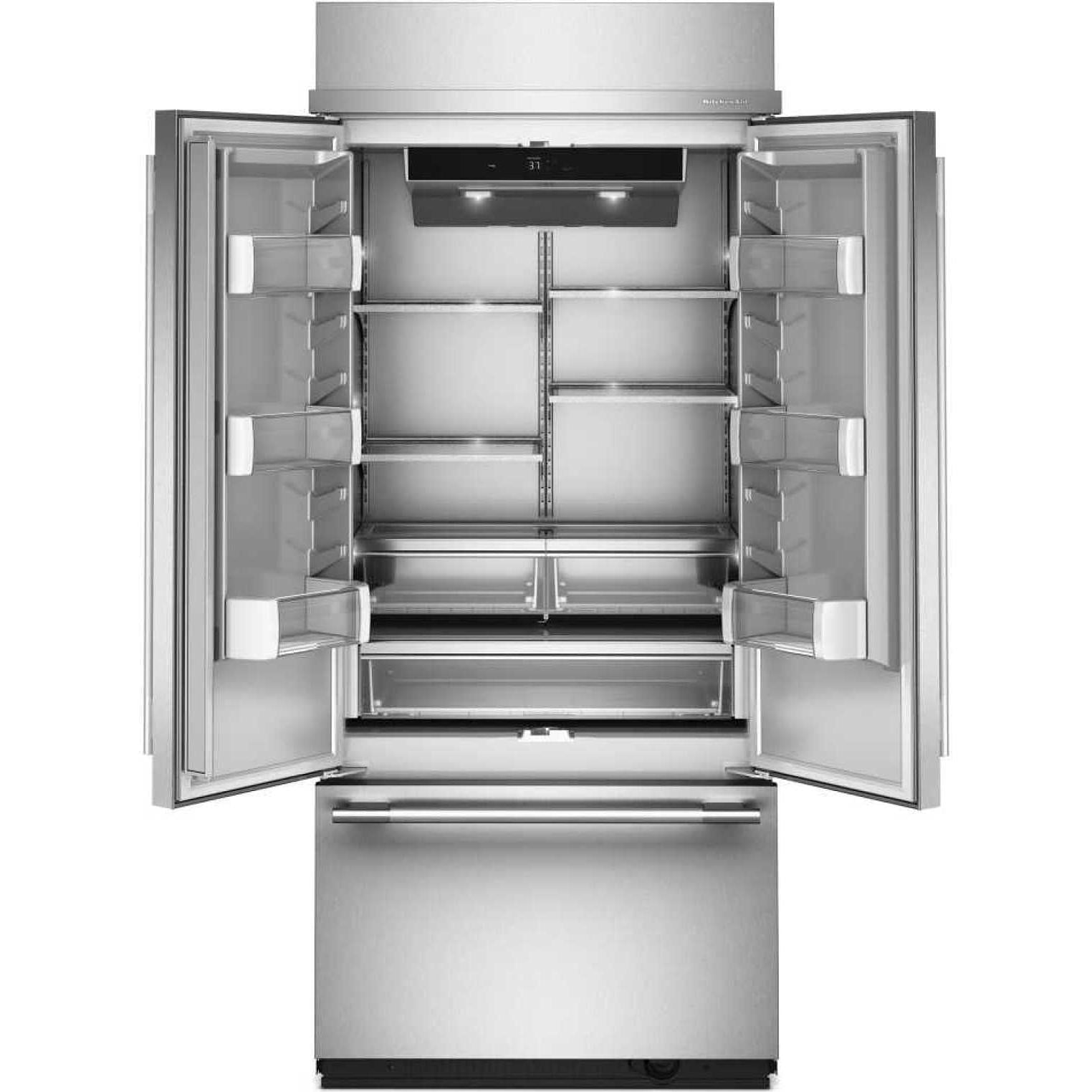 KitchenAid 36-inch, 20.8 cu. ft. Built-in French 3-Door Refrigerator KBFN536SPS IMAGE 2
