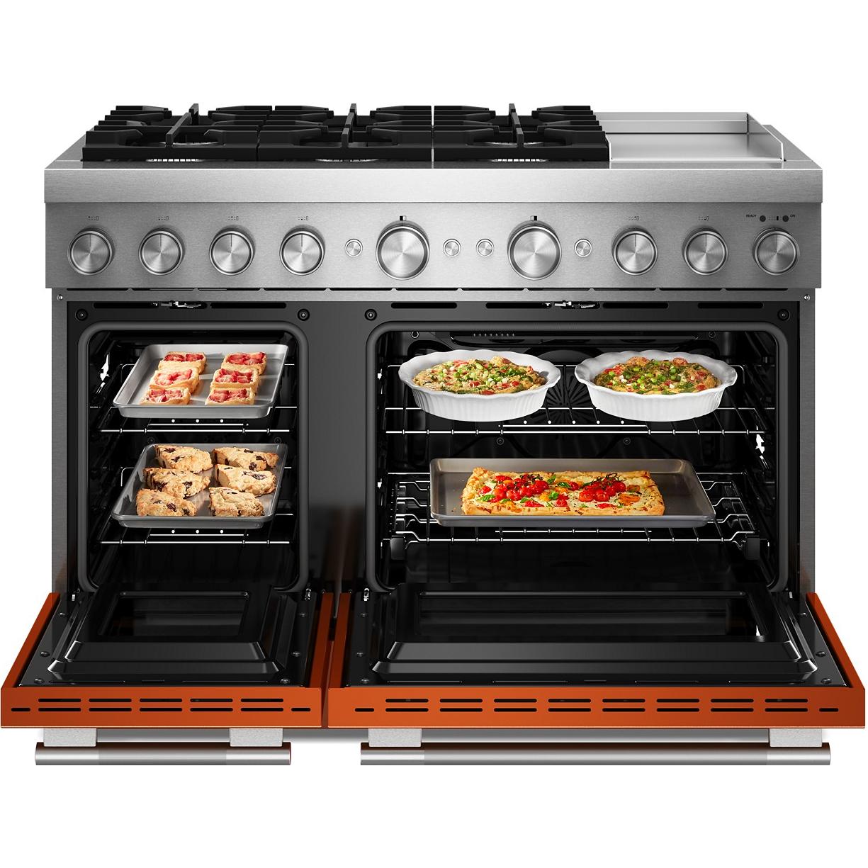 KitchenAid 48-inch Freestanding Commercial-Style Dual-Fuel Range with Griddle KFDD948SSC IMAGE 2