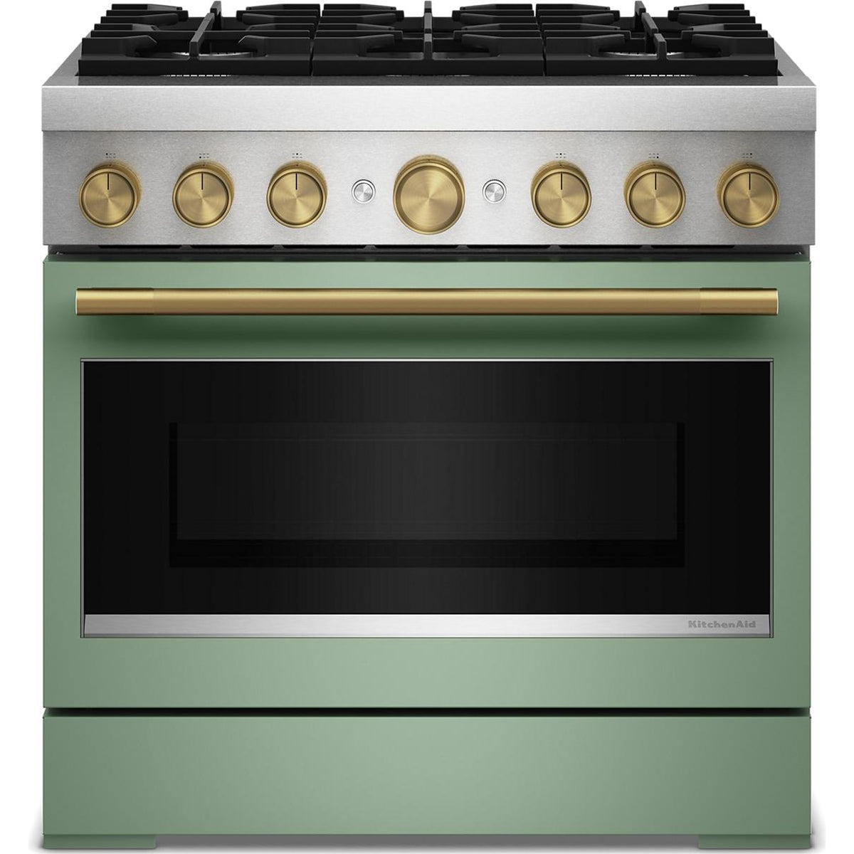 KitchenAid 36-inch, 5.1 cu. ft. Freestanding Commercial-Style Dual-Fuel Range with Even-Heat™ True Convection KFDS936SDC IMAGE 4