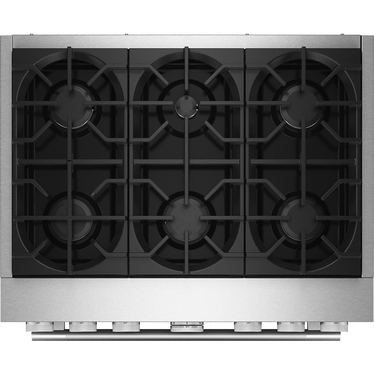KitchenAid 36-inch, 5.1 cu. ft. Freestanding Commercial-Style Dual-Fuel Range with Even-Heat™ True Convection KFDS936SDC IMAGE 7
