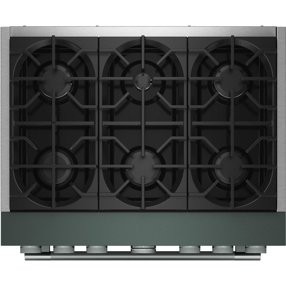 KitchenAid 36-inch, 5.1 cu. ft. Freestanding Commercial-Style Dual-Fuel Range with Even-Heat™ True Convection KFDS936SJP IMAGE 4