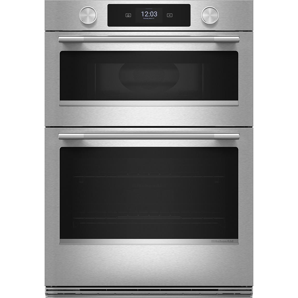 KitchenAid 27-inch Built-in Combination Wall Oven with Microwave Oven with Convection Technology KOEC727SPS IMAGE 1
