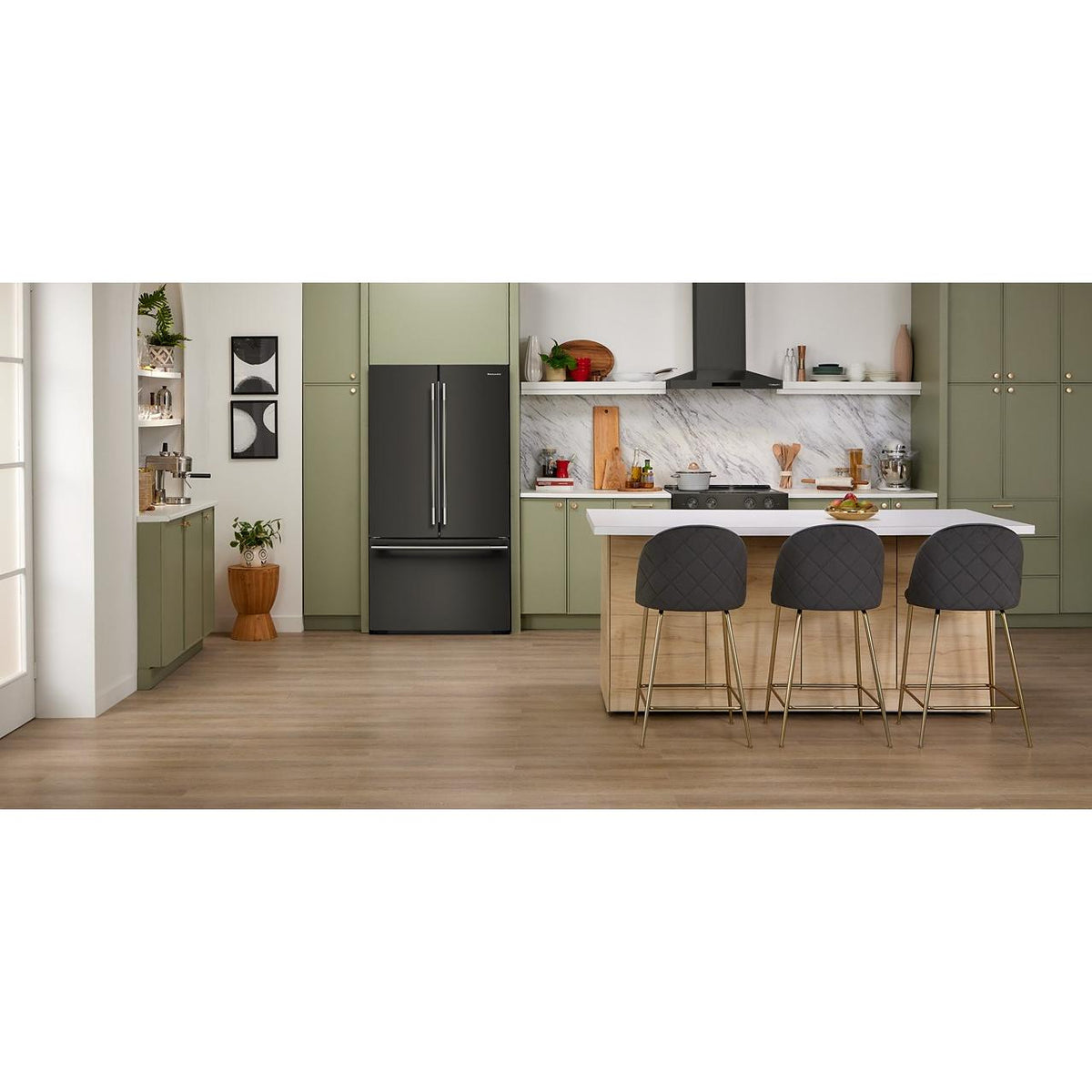 KitchenAid 36-inch, 24 cu. ft. Counter-Dept French 3-Door Refrigerator with Internal Water Dispenser and Ice Maker KRFC236SBE IMAGE 9