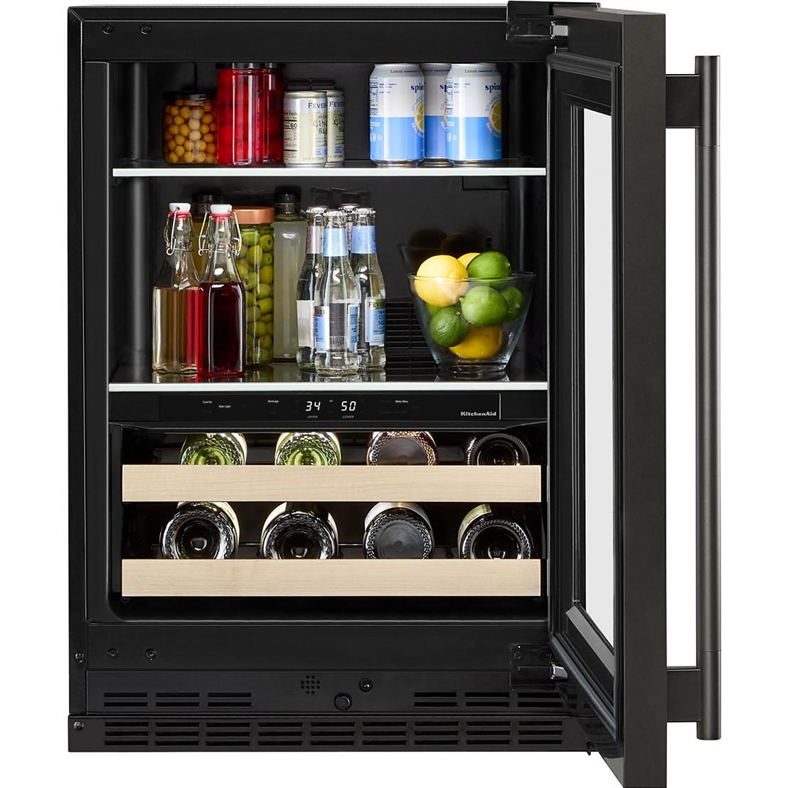 KitchenAid 4.89 cu. ft. Undercounter Beverage Center with Two Zones KUBR524SBE IMAGE 4