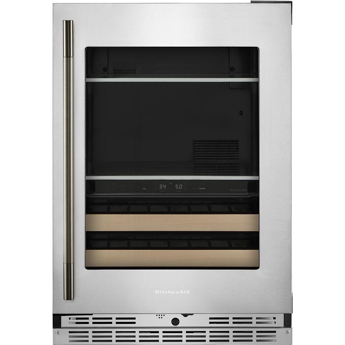 KitchenAid 4.89 cu. ft. Undercounter Beverage Center with Two Zones KUBR524SPS IMAGE 4