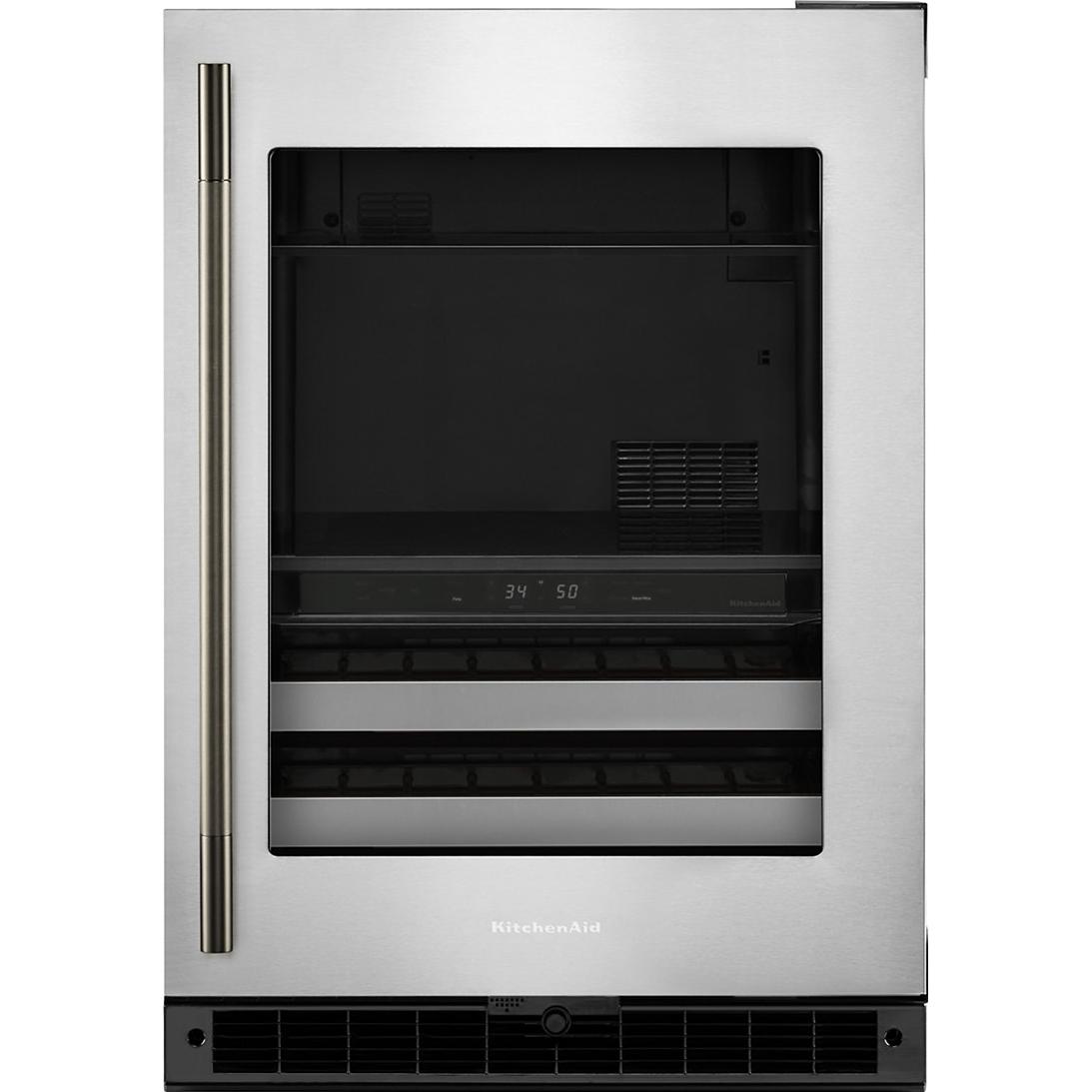 KitchenAid 4.89 cu. ft. Undercounter Beverage Center with Two Zones KUBR524SSB IMAGE 1