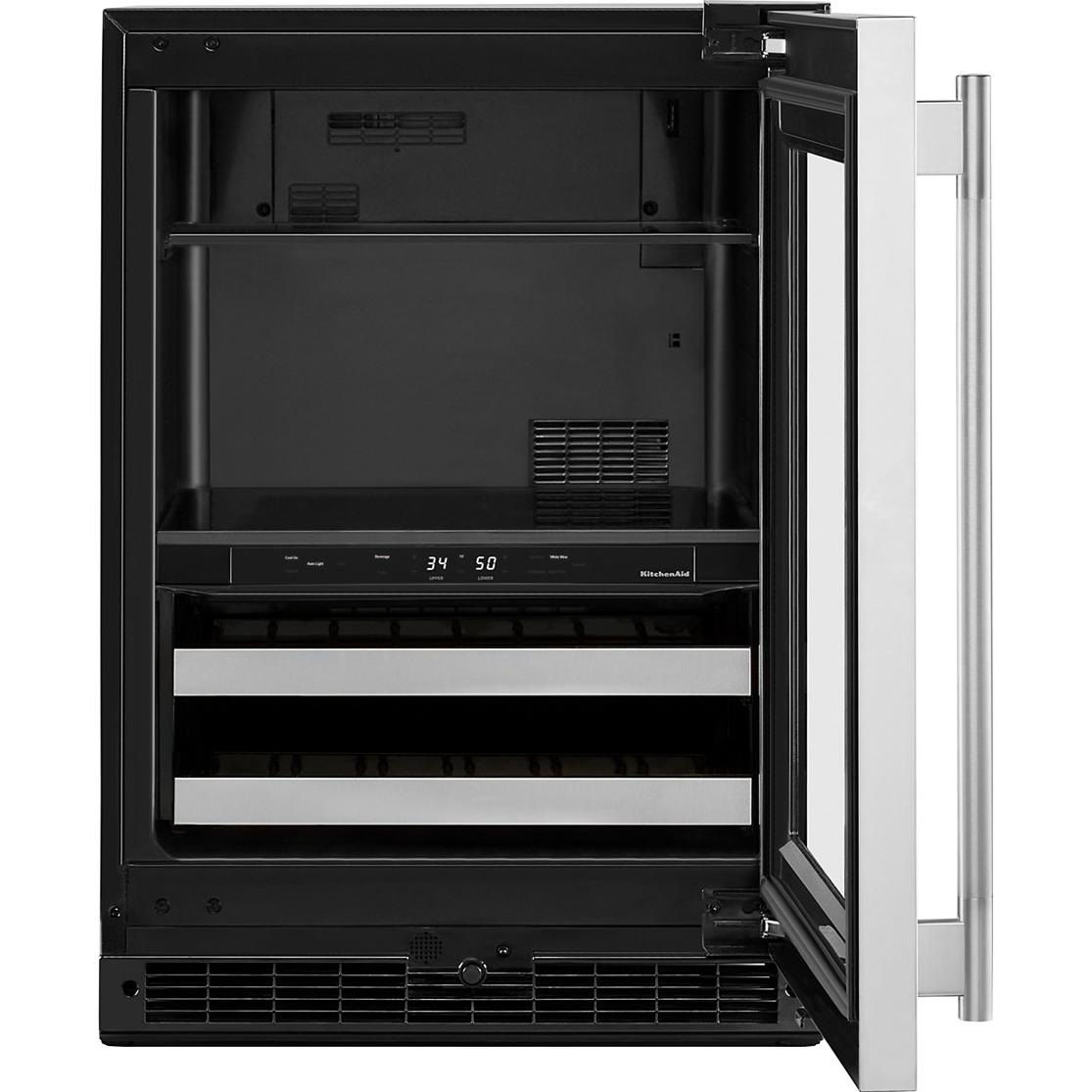 KitchenAid 4.89 cu. ft. Undercounter Beverage Center with Two Zones KUBR524SSB IMAGE 2