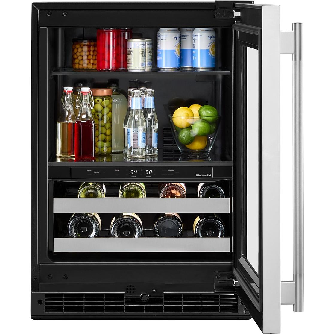 KitchenAid 4.89 cu. ft. Undercounter Beverage Center with Two Zones KUBR524SSB IMAGE 5