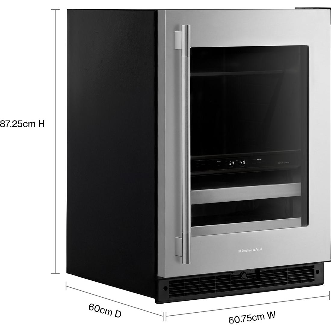 KitchenAid 4.89 cu. ft. Undercounter Beverage Center with Two Zones KUBR524SSB IMAGE 6
